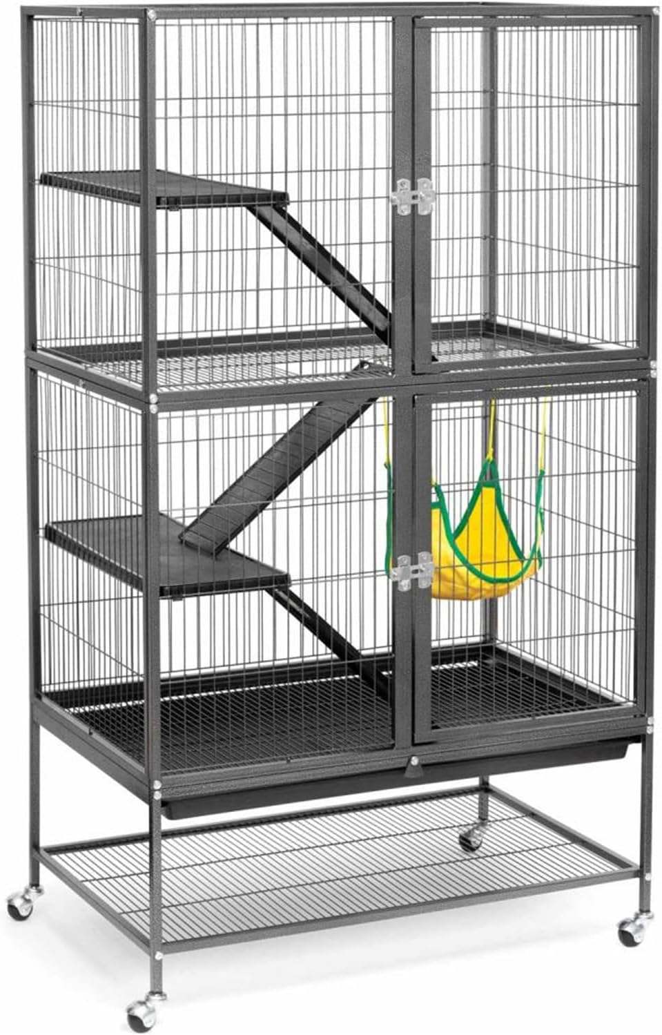 HomeStock Modern Motifs Ferret Home with Contemporary Design, Multi-Level Platforms, Durable Construction, and Spacious Interior 31" L x 20" W x 54" H