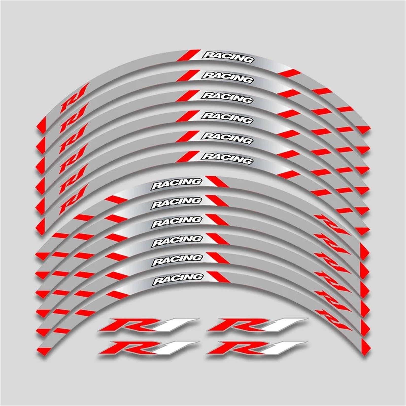 Motorcycle Accessories Wheel Stickers Reflective Decals Rims for Yamaha YZFR1 YZF R1(Style 13)