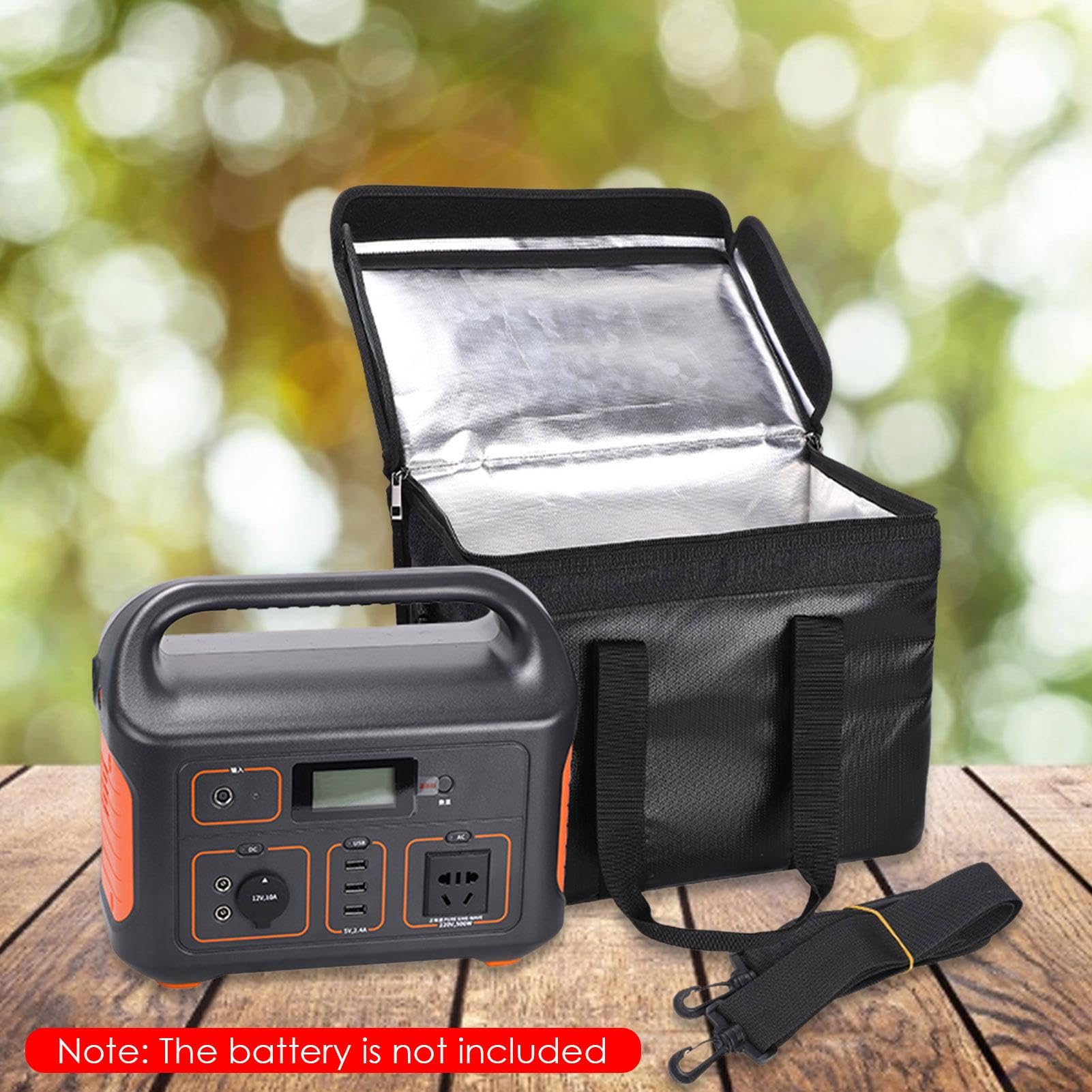 Sichere Tasche für Liipo Batterie – Sichere Liipo-Tasche, wasserdichte feuerfeste Batterie-Tasche | Sichere Aufbewahrungstasche für Liipo-Akku mit großer Kapazität mit Schultergurt, schwarzer Schutz