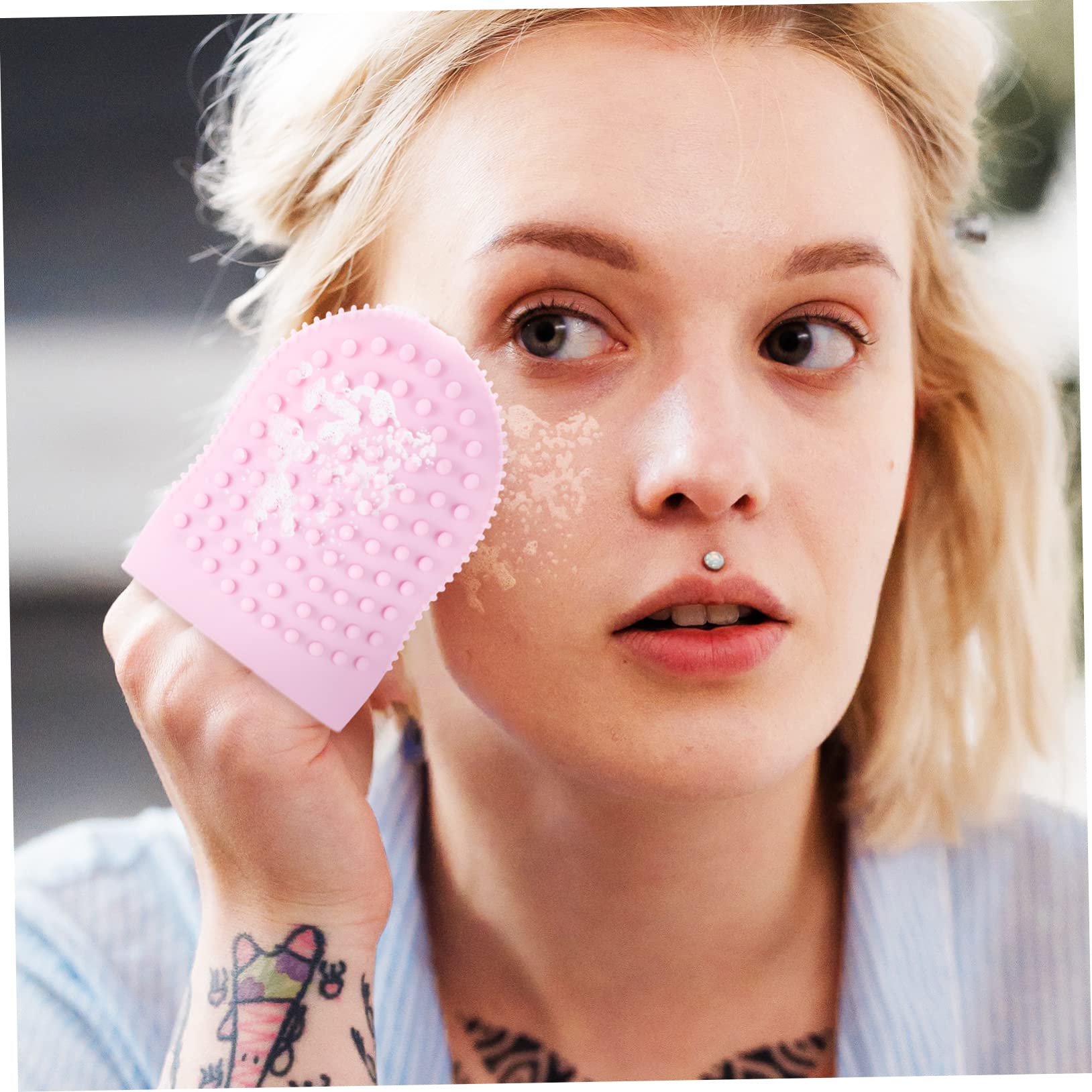 Baluue 5stücke Silicone Gesichtsreinigungsbürste Sanfter Peeling Face Scrubber Lebensmittelechtem Für Effektive Porenreinigung Und Massage Für Tägliche Hautpflege Und Make-up