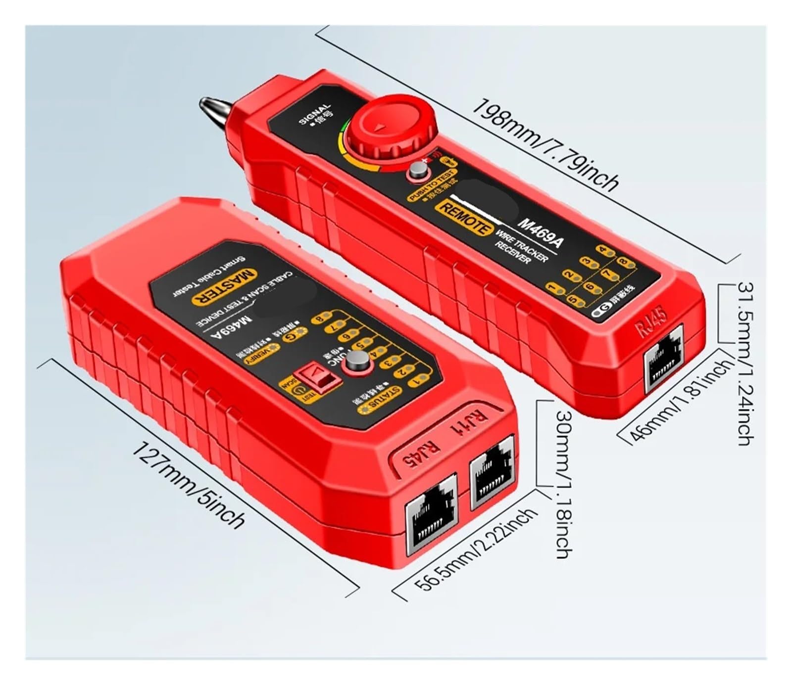 Traqueur de Câble, Testeur de câbles réseau intelligent RJ45 RJ11 LAN, détecteur, récepteur suivi fils, outil électrique réparation | Standard version
