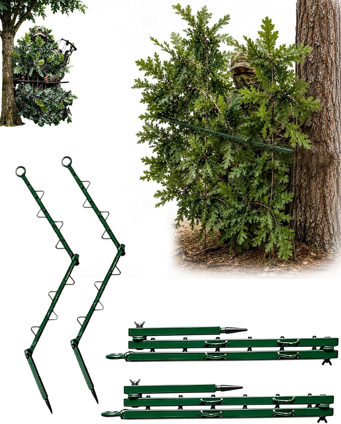 Hunting Concealment Branch | Hunting Camouflage Branch Stand | Tree Hunt Stand Camo Branches | Screening Stands for Outdoor Hunt Blinds Accessories