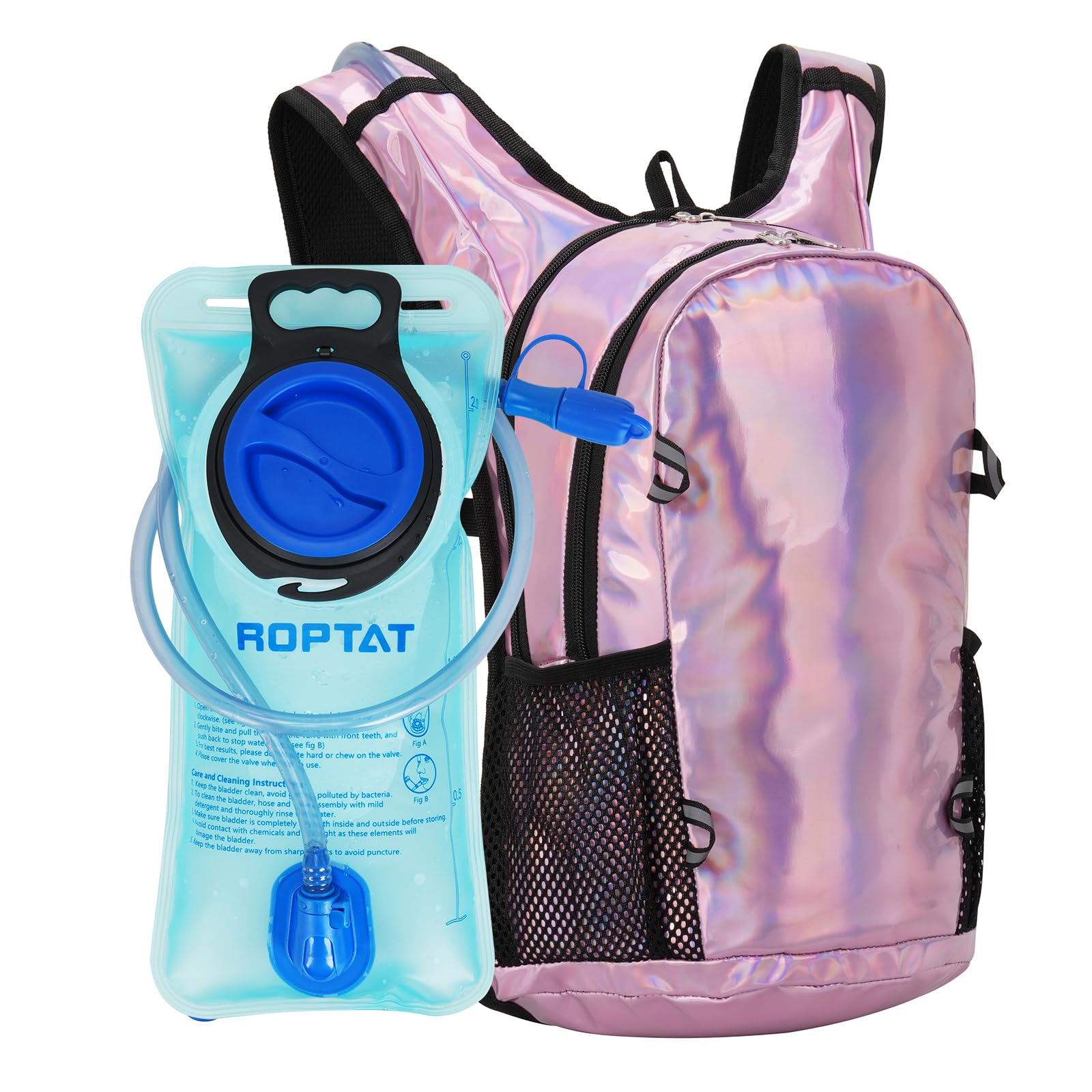 Photo 1 of Roptat Hydration Backpack Pack with 2L Bladder - Pink, L