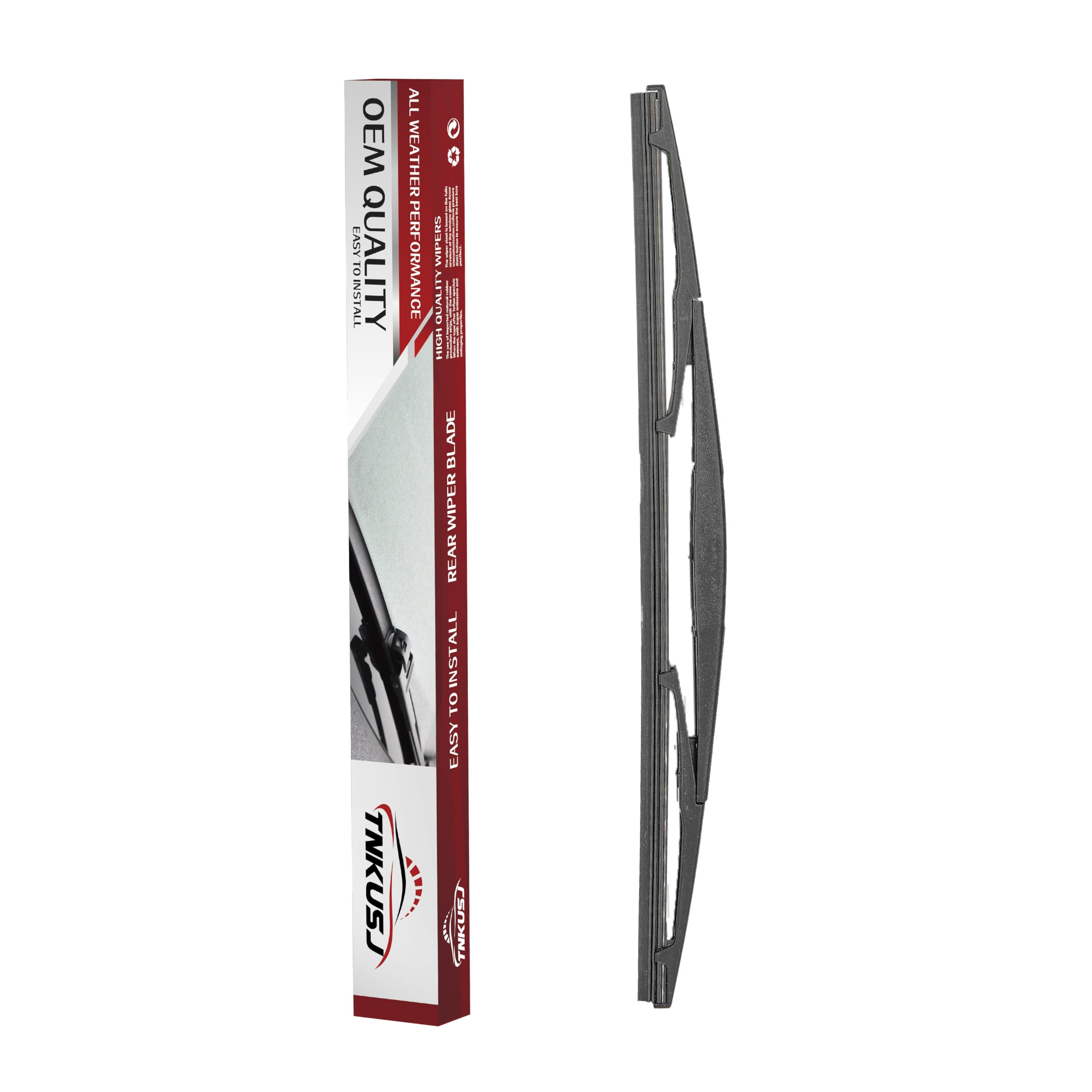 16" Rear Wiper Blade Silicone Replacement for Honda Odyssey 2020-2005 Passport 2022-2019/Subaru Impreza 2011-2009 Outback 2022-2020 OEM Quality BACK Windshield Wiper Blade (16B)