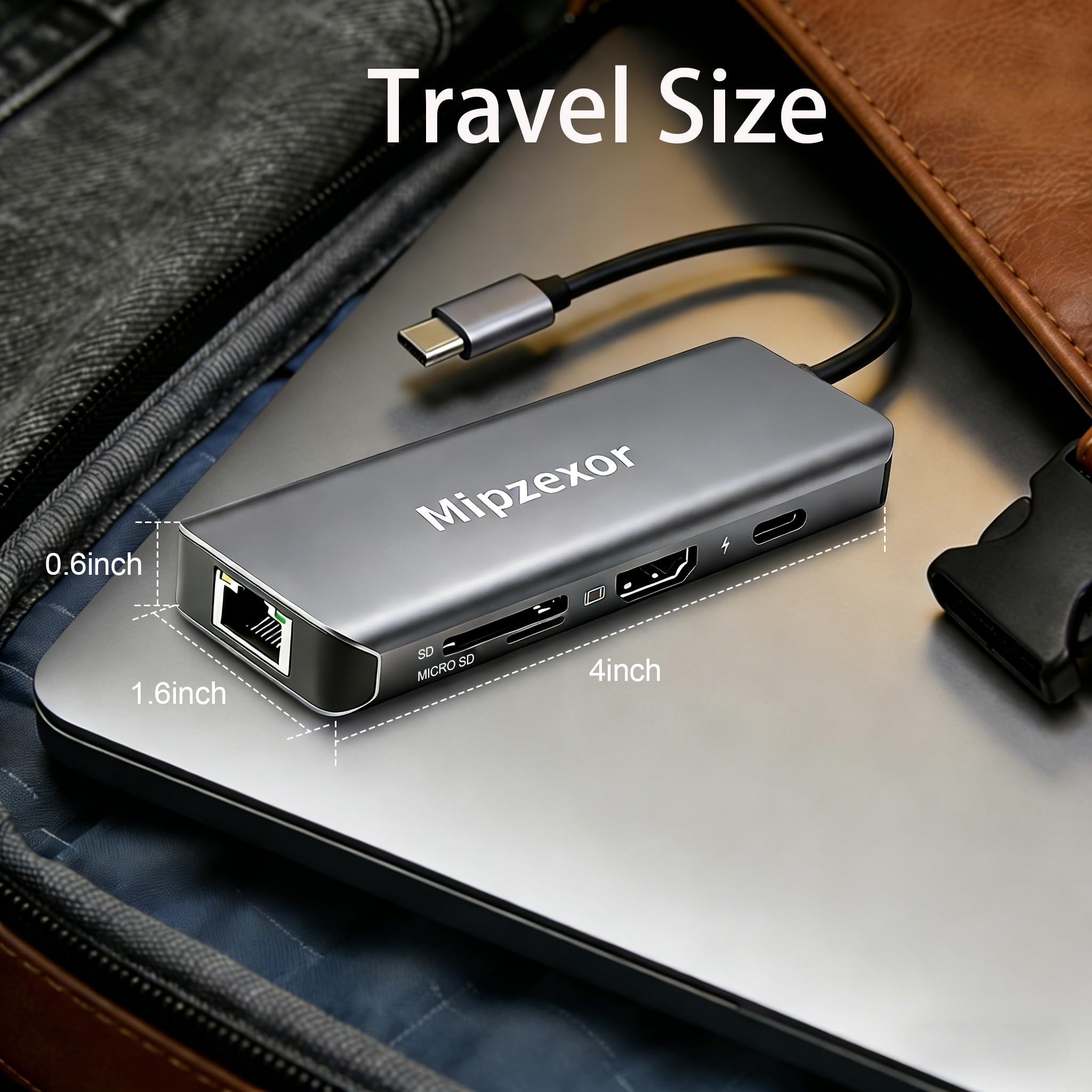 Stacja dokująca USB C 8 w 1 adapter USB C na hdmi gigabit ethernet 1 Gb/s koncentrator Ethernet 100 W zasilanie 3 x porty USB 3.0 czytnik kart SD/TF adapter Ethernet USB C do MacBooka Pro/Air Dell XPS