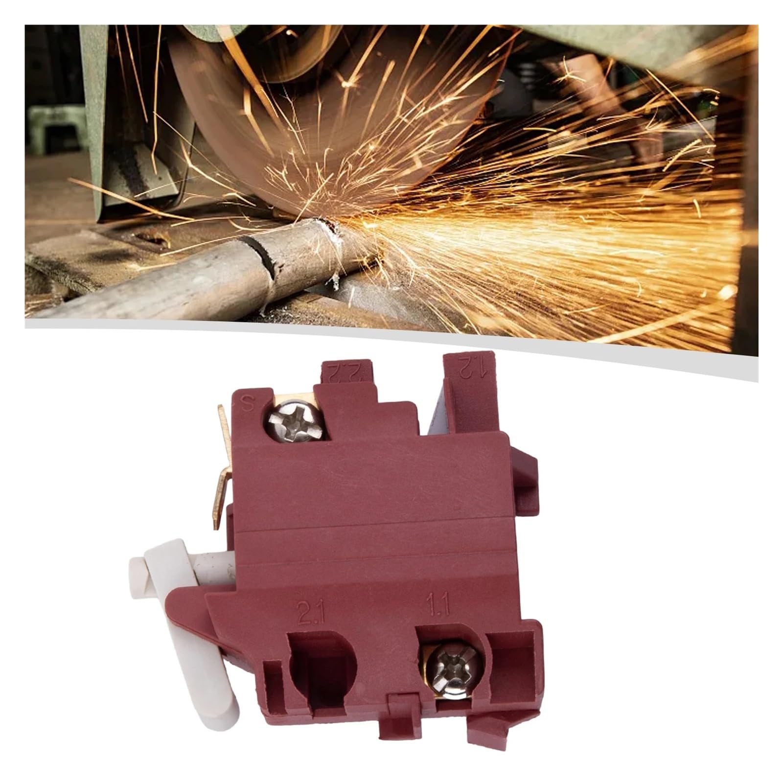 1 interruptor de botón de repuesto for amoladora angular PWS de 115 mm y 125 mm. Interruptor de botón de gatillo for pulidora angular.