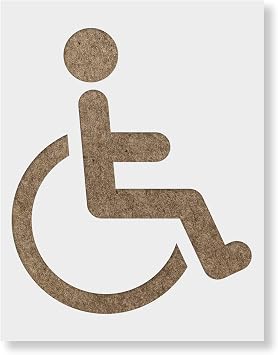 Stencil Revolution Handicap Symbol Stencil - 18"x12" White Mylar Handicap Stencil Art, Parking Sign