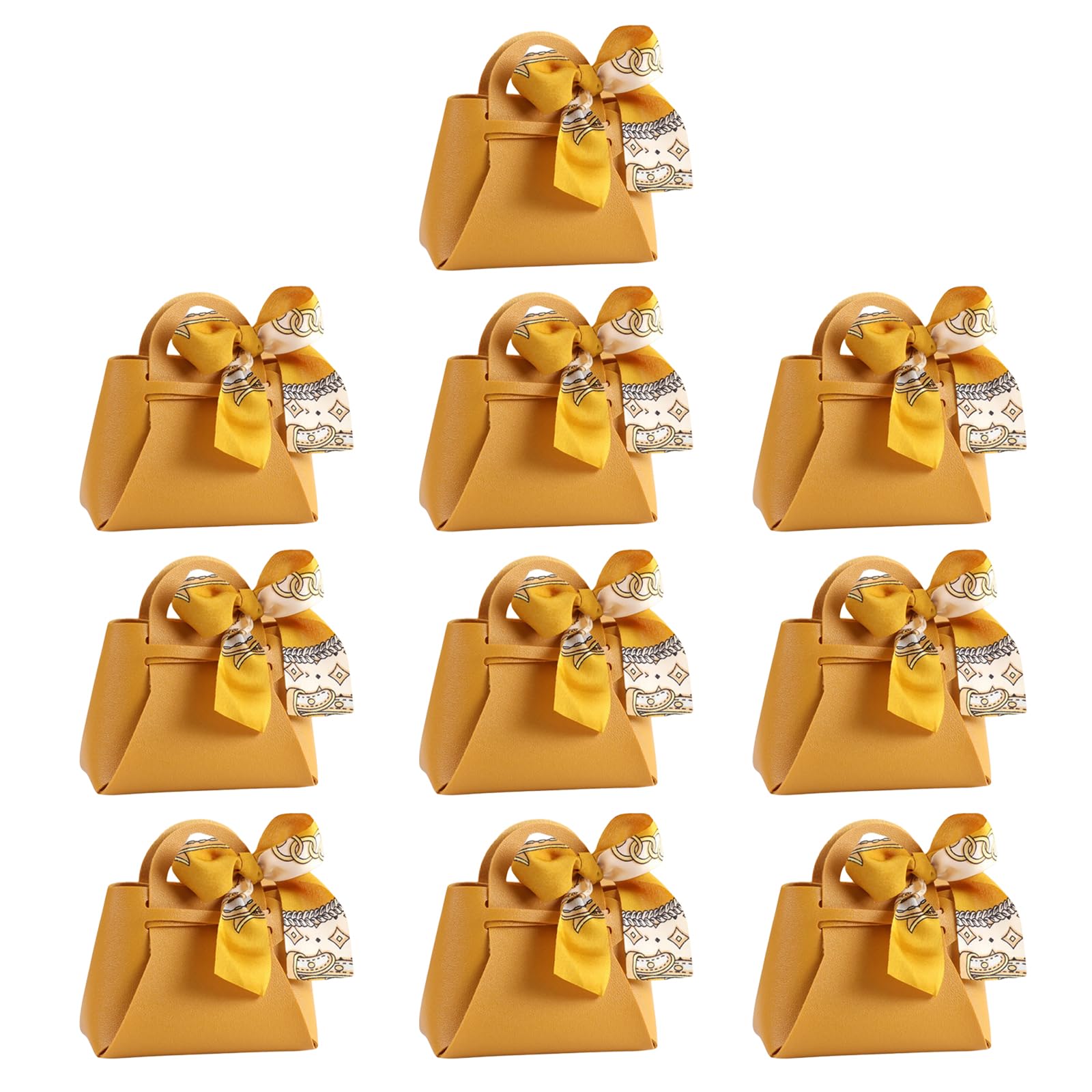 sodeber 10 Pack Practical Leather Carry Case Small Packaging Handbag Small Packaging Box Functional Candy Bag for Candy Jewelry Practical Leather Box