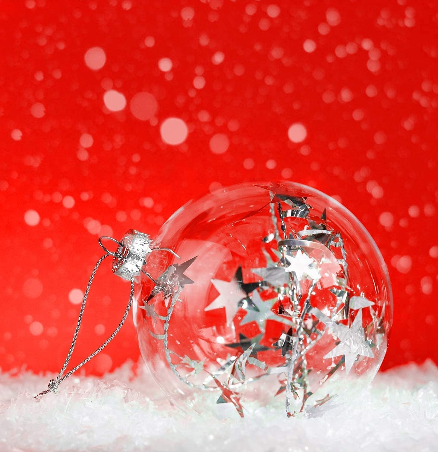 THE TWIDDLERS 15 Clear Plastic Fillable Christmas Balls, 2.2" - DIY Xmas Tree Ornament Decoration, Arts & Crafts