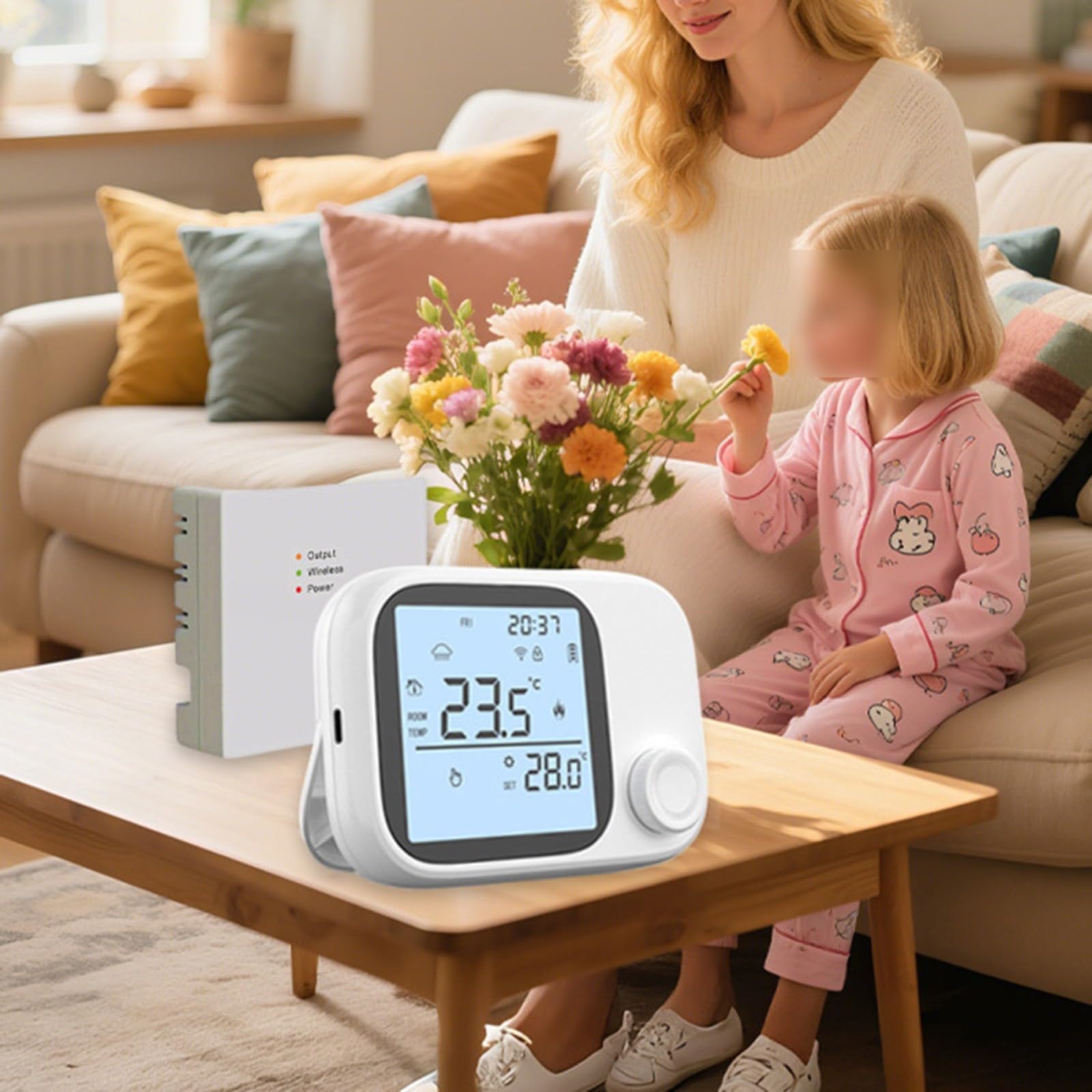 Regulador de calefacción WiFi compatible con Tuya, termostato de pared para caldera, mando a distancia intuitivo a través de smartphone, diseño que ahorra espacio