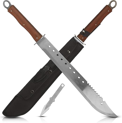 KOSxBO XXL SET Machete Survival 69 cm incl. Wurfmesser im FULL TANG