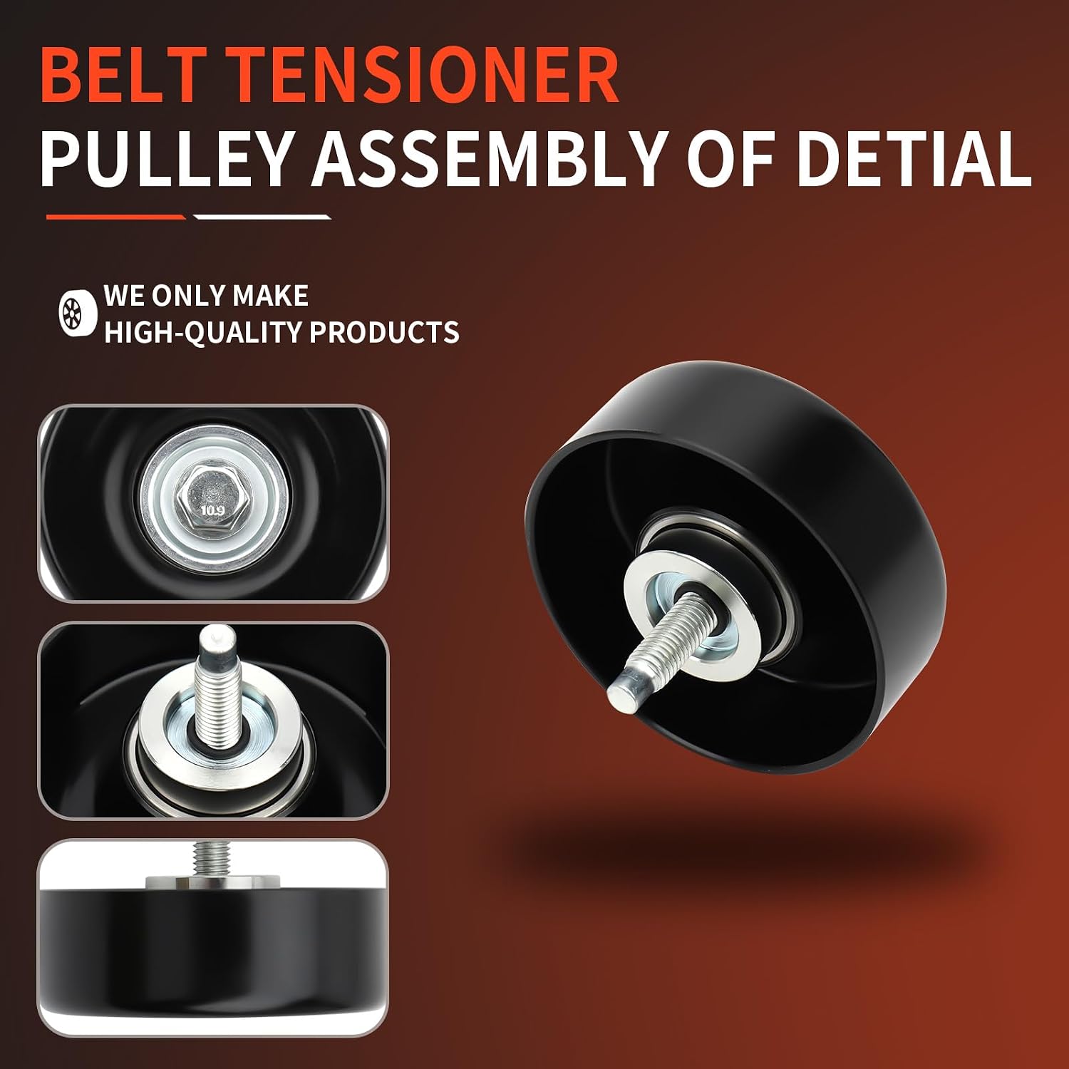 36299 Drive Idler Pulley Compatible with Chevrolet Silverado 1500 2006-2014 Tahoe Express 2500 Avalanche Trailblazer GMC Sierra Yukon Savana Hummer H2 4.8L 5.3L, Replaces 419602, 89006