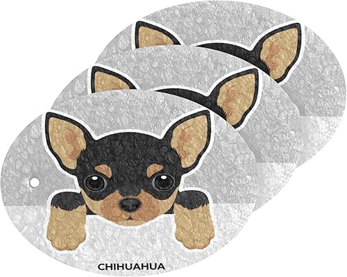 Chihuahua - Esponjas de limpieza para el hogar, para cachorros, esponja de cocina, para lavar platos, sin arañazos, 3 esponjas para fregaderos de