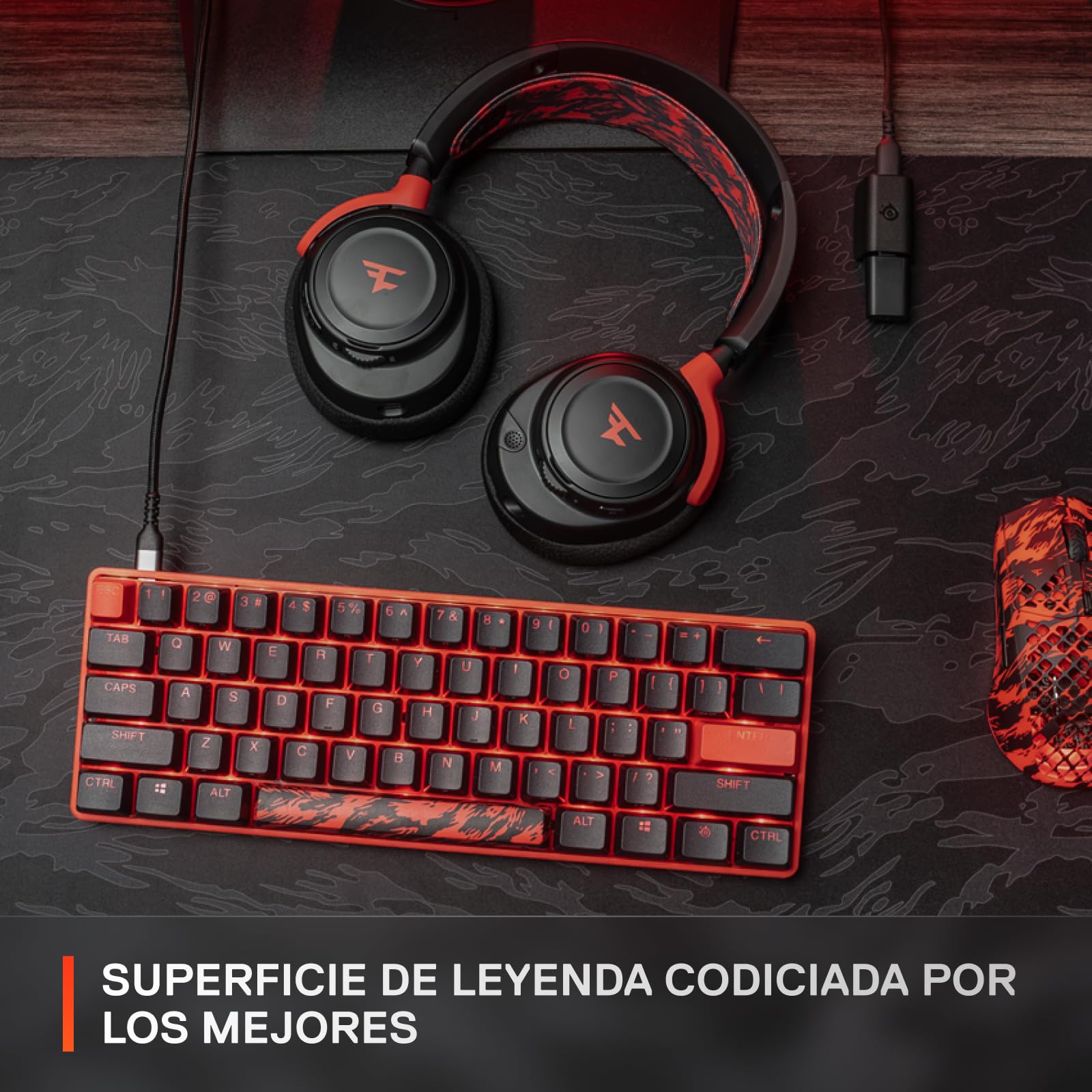 Steelseries QcK XXL Superficie Gaming - Faze Clan Edition - XXL Tela Gruesa - para Cubrir escritorios - optimizada para sensores Gaming