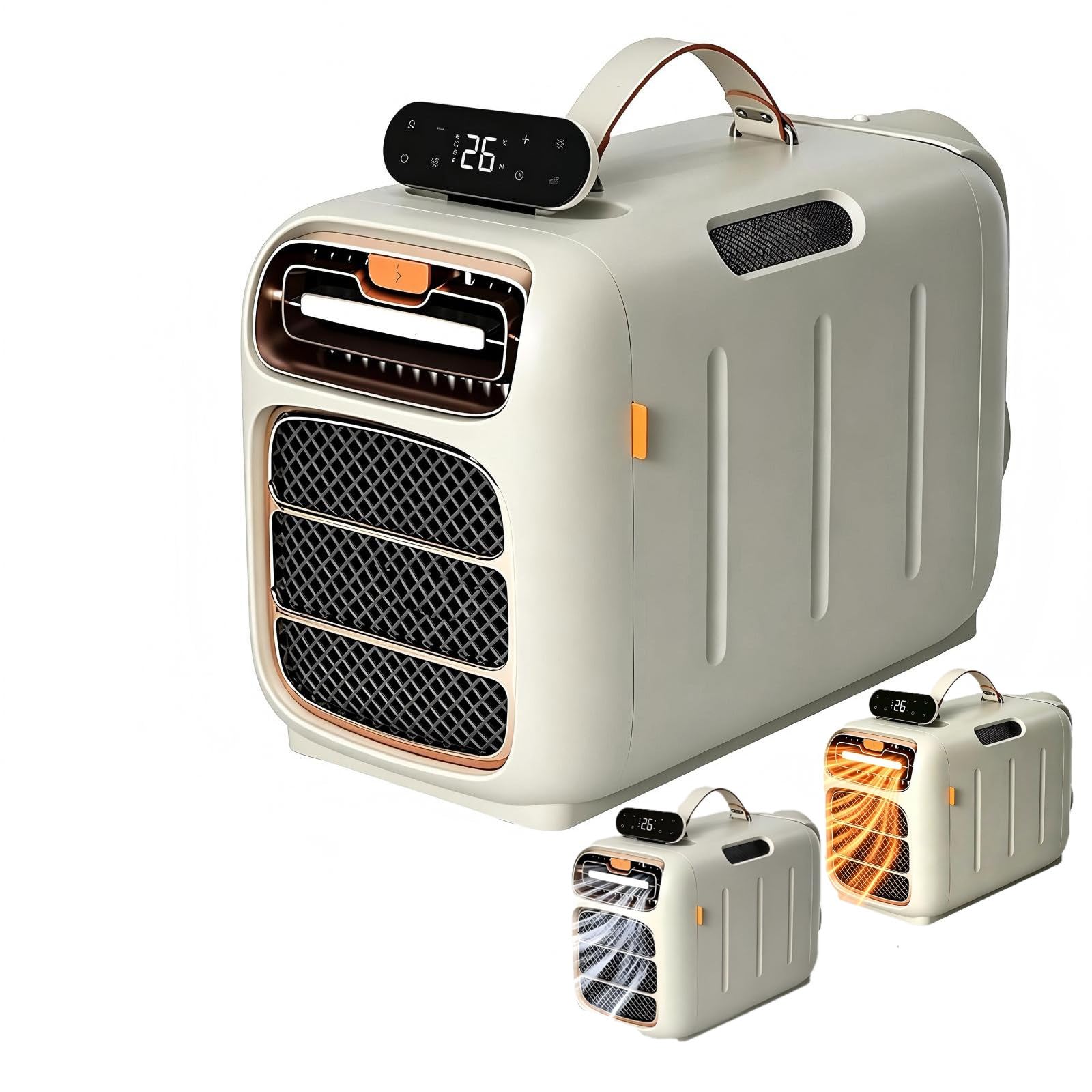 Dual Hose 4700 BTU Portable Camping Air Conditioner & Heating, Compact Quiet 420W Ac Supports Cooling, Heating, Dehumidifying, Fits Tent, RV, Van, Car, Garage Indoor & Outdoor, Coverage 5–8 sq.m