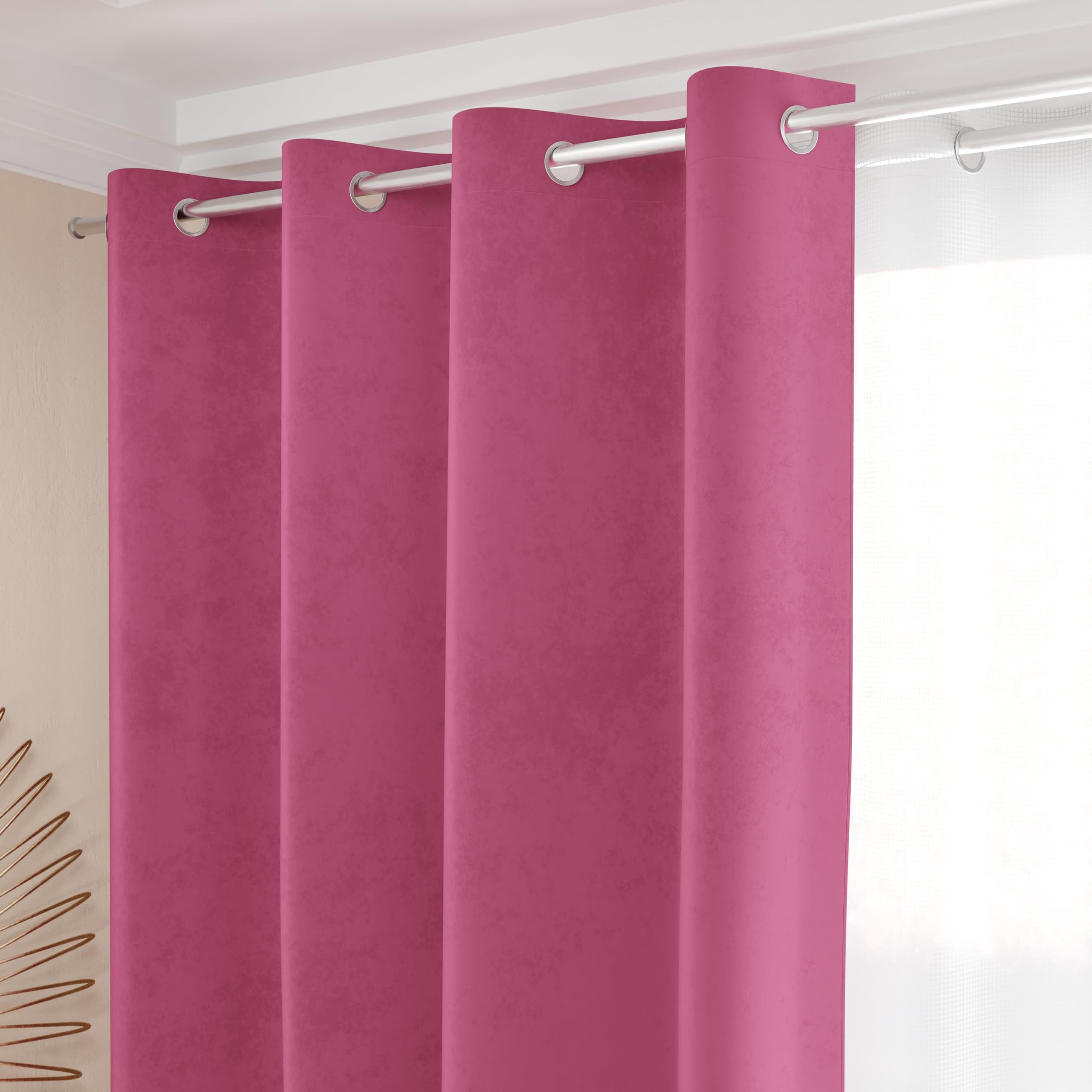 PETTI Artigiani Italiani - Tende A Pannelli Con Anelli, 2 Pezzi 140x280 Cm, Oscuranti E Isolanti, In Microfibra, Made In Italy