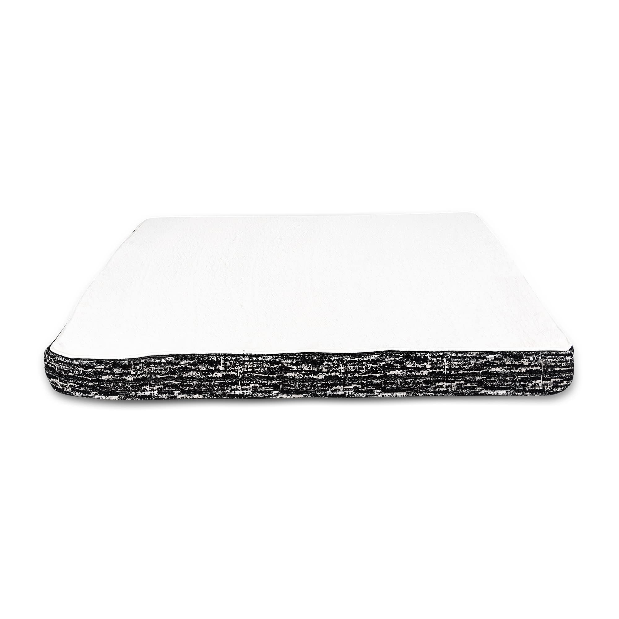 FURRY CASTLE Cotton & Polyester Mixed Dog & Cat Bed with Supersoft Fur On Top & Antiskid Base (Pack of 1, Black & White, Size: S, 24X30X3 Inches) (B0BNPTJ19W) Amazon Price History, Amazon Price Tracker