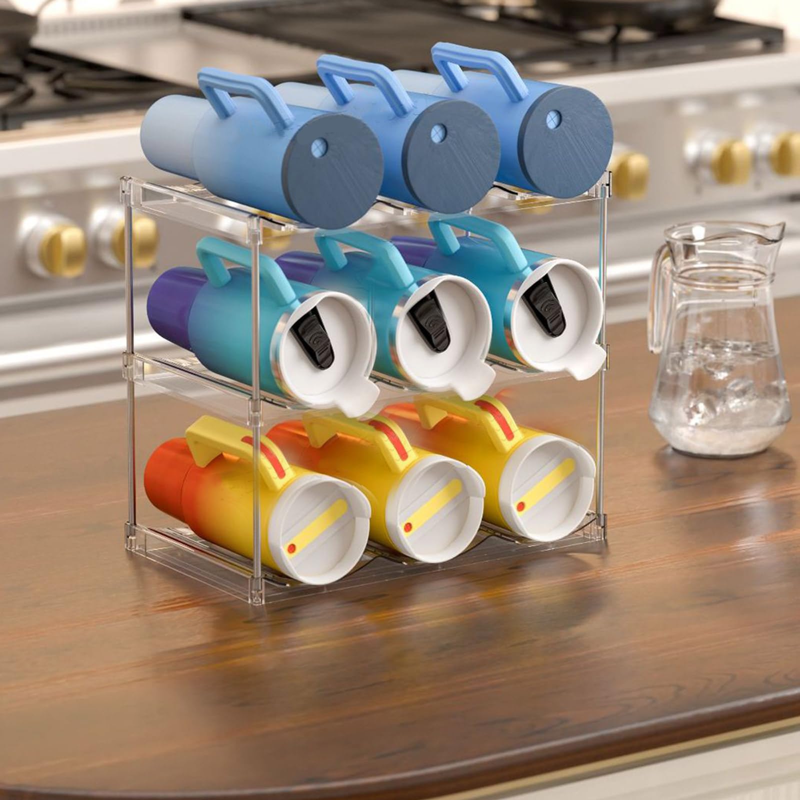 Porte-bouteille empilable – Pratique pour les gobelets et les tasses – Optimisez l'espace et gardez votre cuisine propre