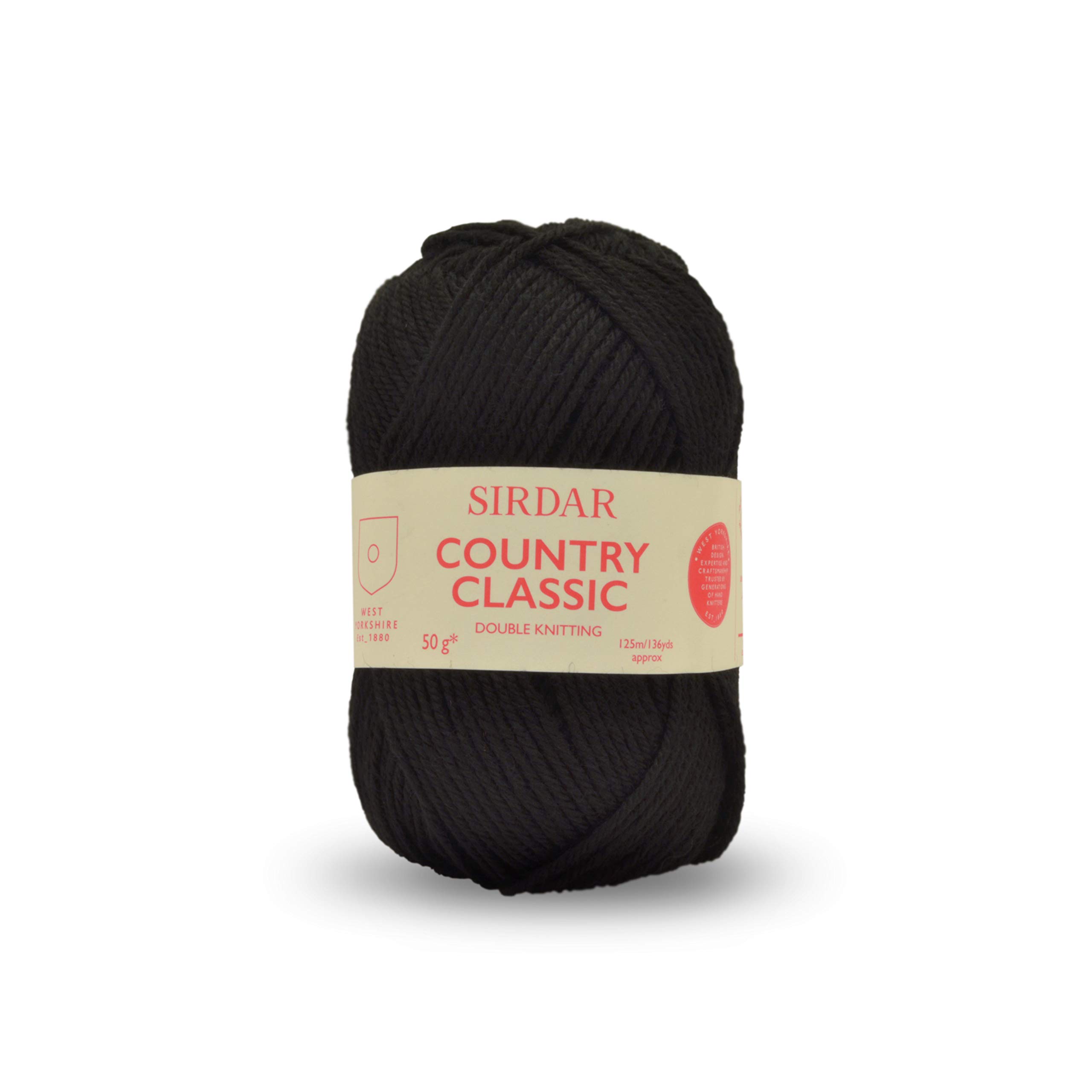 SirdarCountry Classic DK, Black (873), 50g