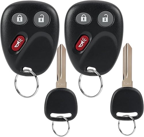 Control remoto de entrada sin llave con llaves de encendido para Chevy Avalanche Equinox Silverado SSR Suburban Tahoe 2003-2006, GMC Sierra Yukon,