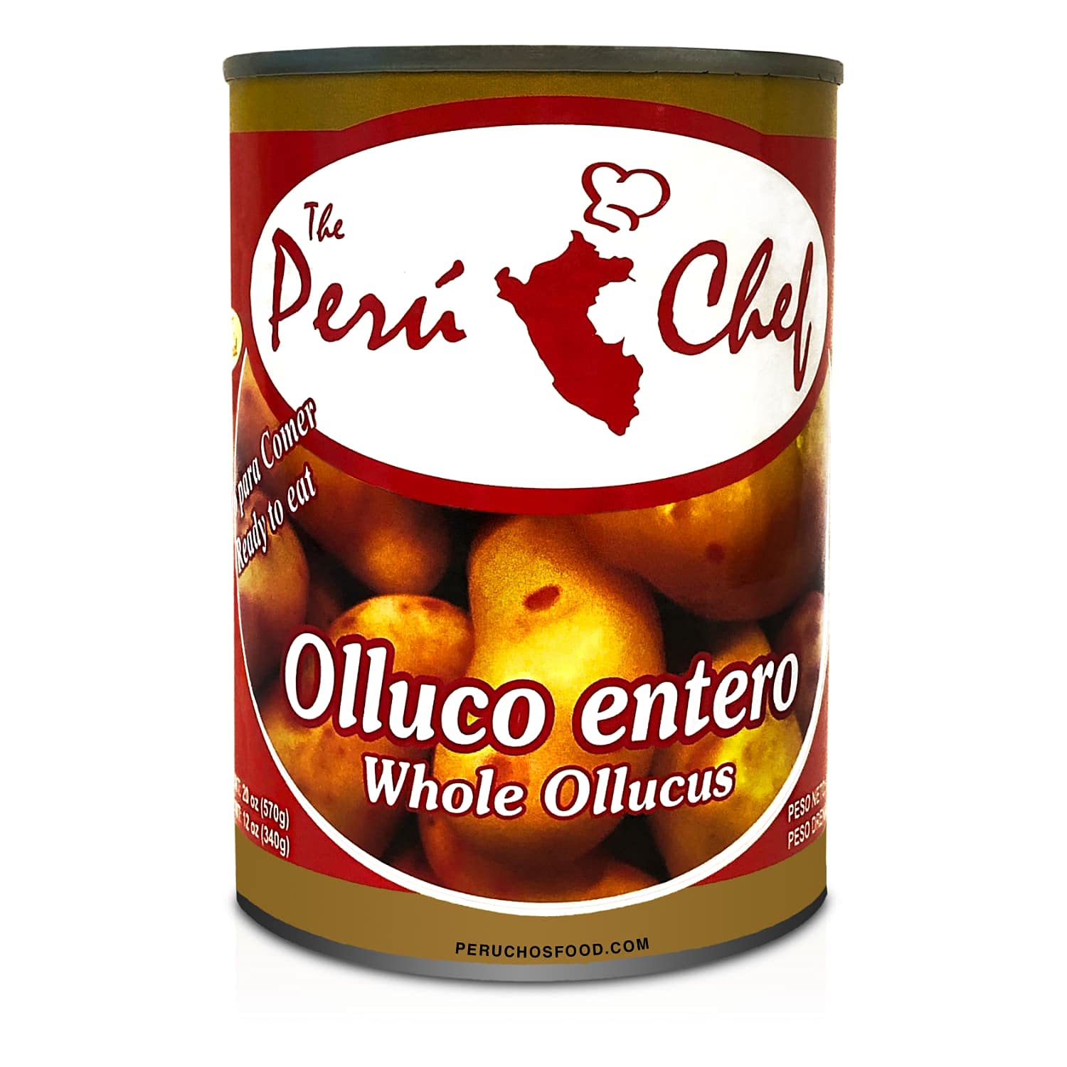 Peruchef Olluco Entero en Lata | Whole Ollucus from Peru 20 oz Can 2 Pack