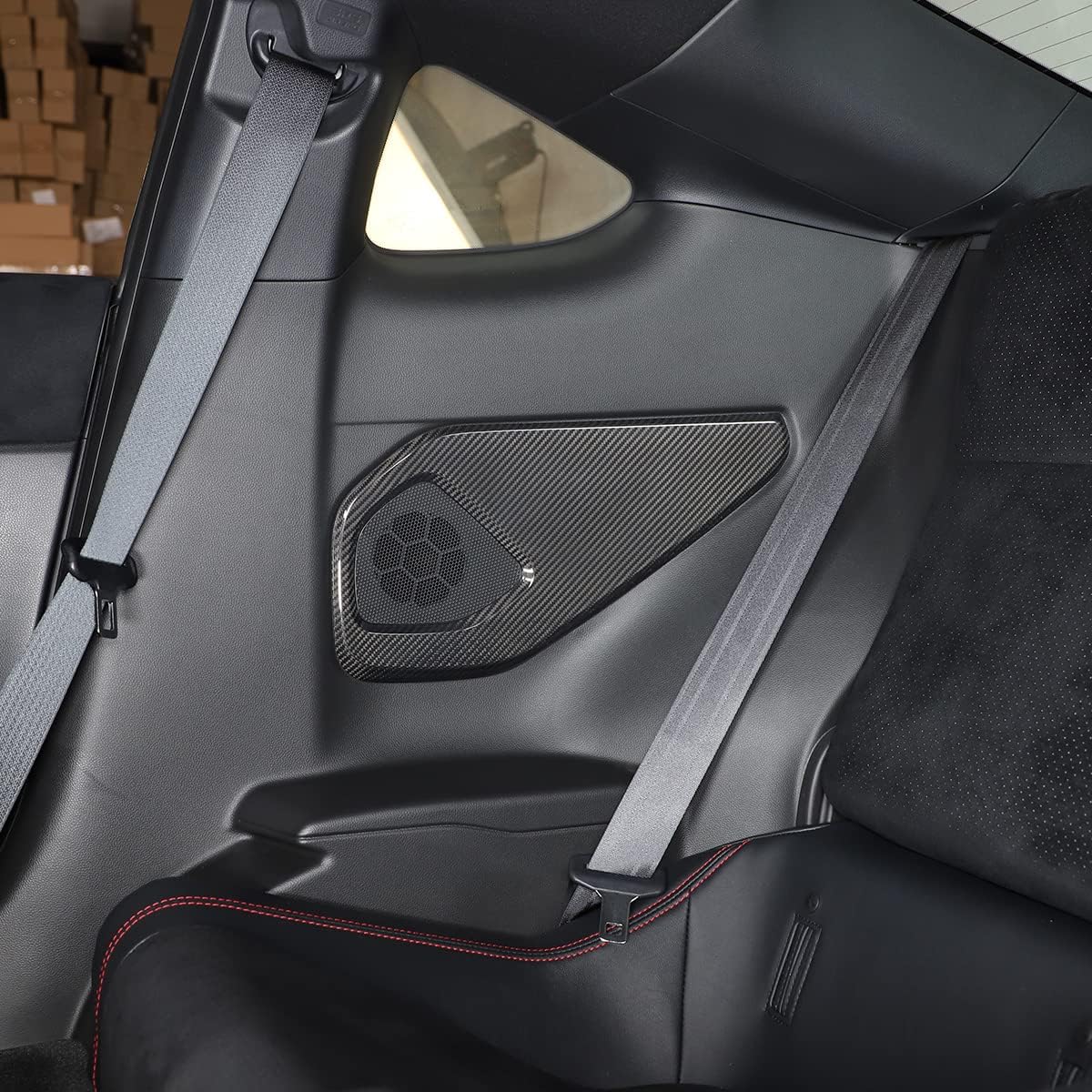 Fit for Toyota 86/Subaru BRZ 2022 Real Carbon Fiber Car Rear Speaker Sound Decorative Panel Cover Sticker Car Interior Accessories