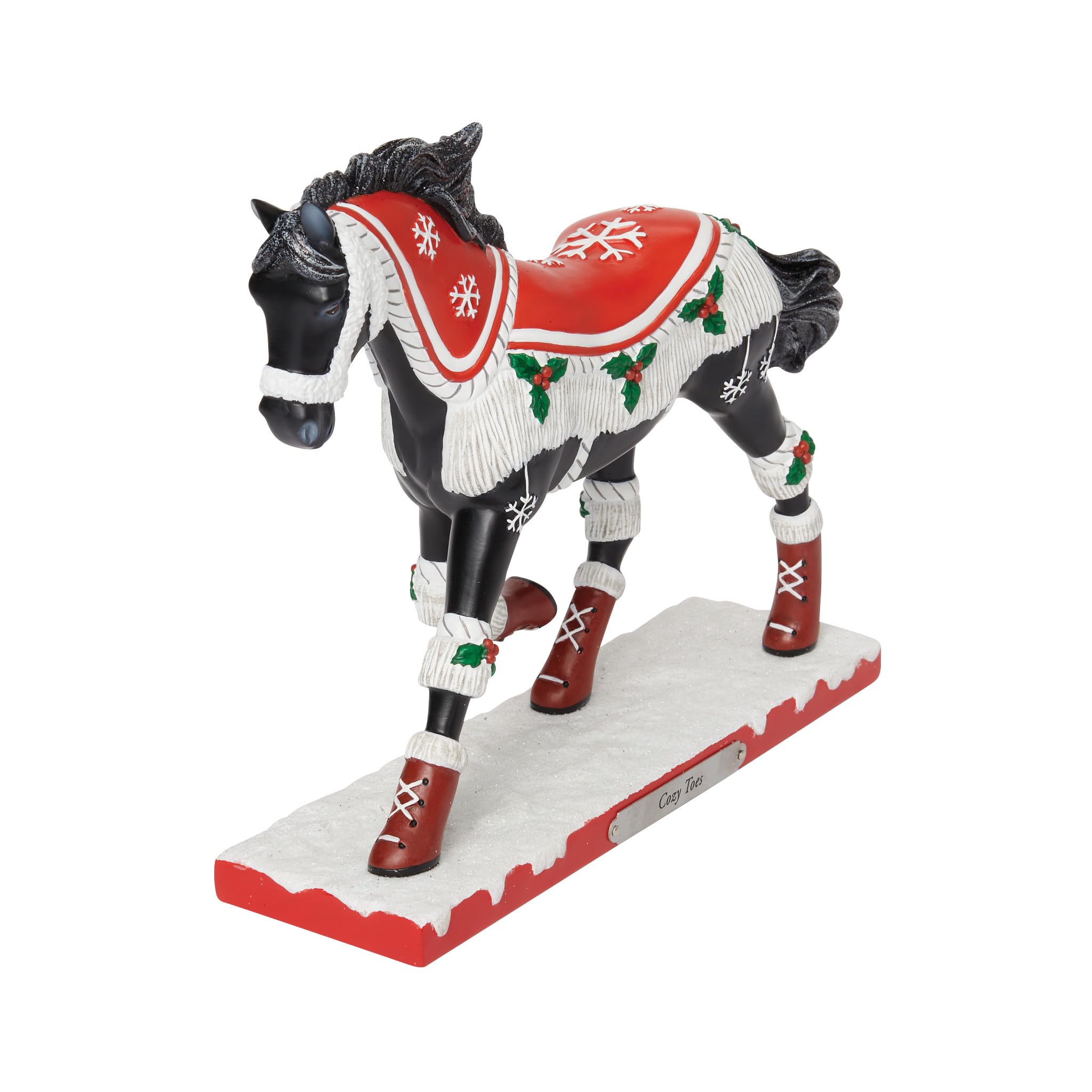 Enesco The Trail of Painted Ponies Weihnachtsfigur, gemütliche Zehen, 18 cm, Mehrfarbig