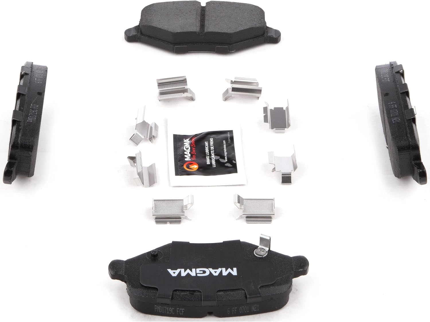 MAGMA Premium PMD1719C Ceramic Brake Pads, Rear