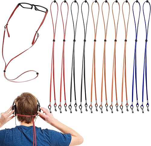 HexinYigjly Correa para lentes, 8 correas para lentes, soporte ajustable para correa de gafas, correa de soporte de sujeción de gafas, cordón de