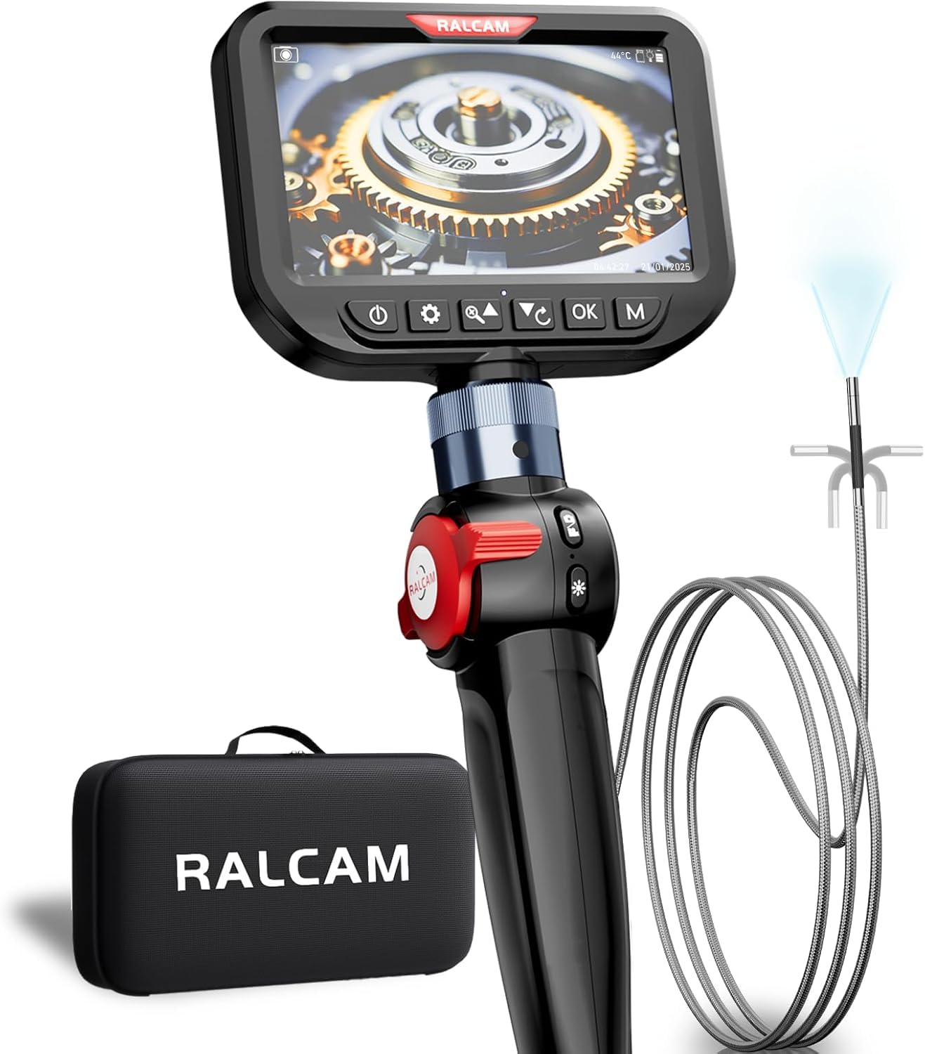 Amazon.co.jp: Ralcam ファイバースコープ 先端可動式 5インチIPS