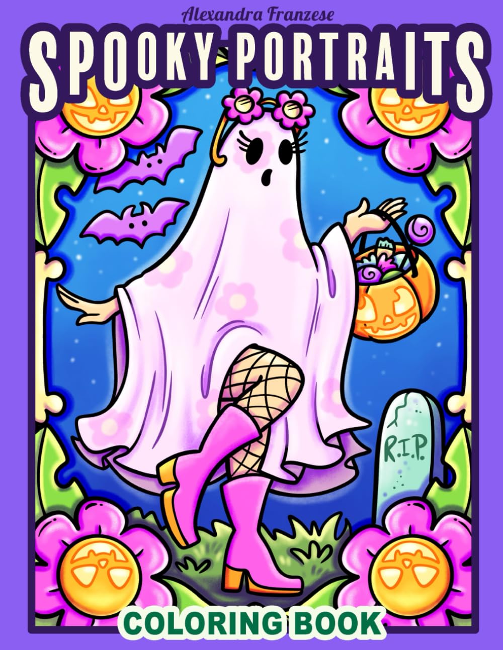 Spooky Portraits Coloring Book: Decorative Halloween Themed Images to Color, Seasonal Designs for Relaxation and Stress Relief (Portrait Series)