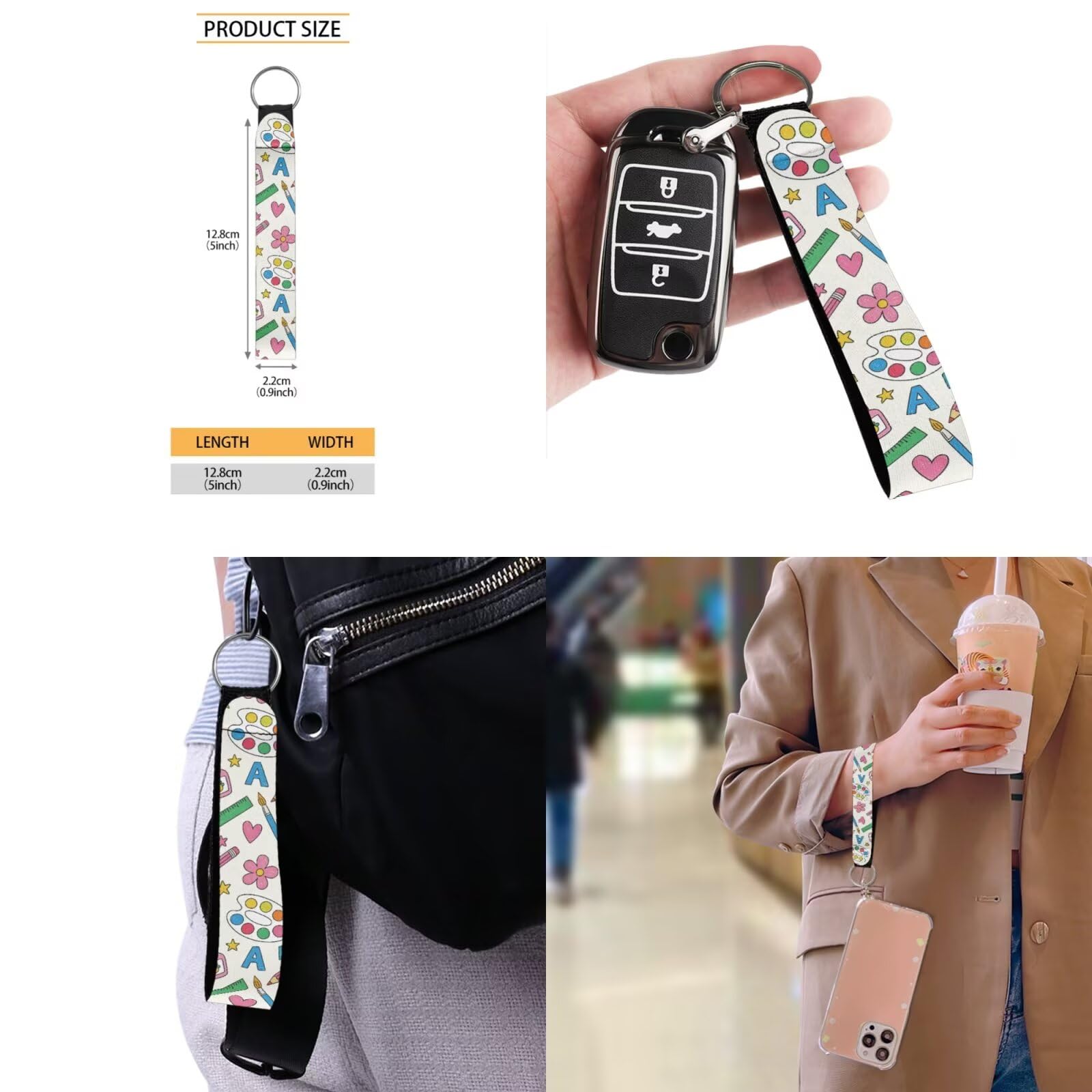 COEQINE Niedlicher Rucksack für Kinder, Schultasche, 5-teiliges Büchertaschen-Set mit Lunchbox, Federmäppchen, Schlüsselanhänger für Teenager von 6–12 Jahren, Axolotl Buntes Schulbuch, M, Designer