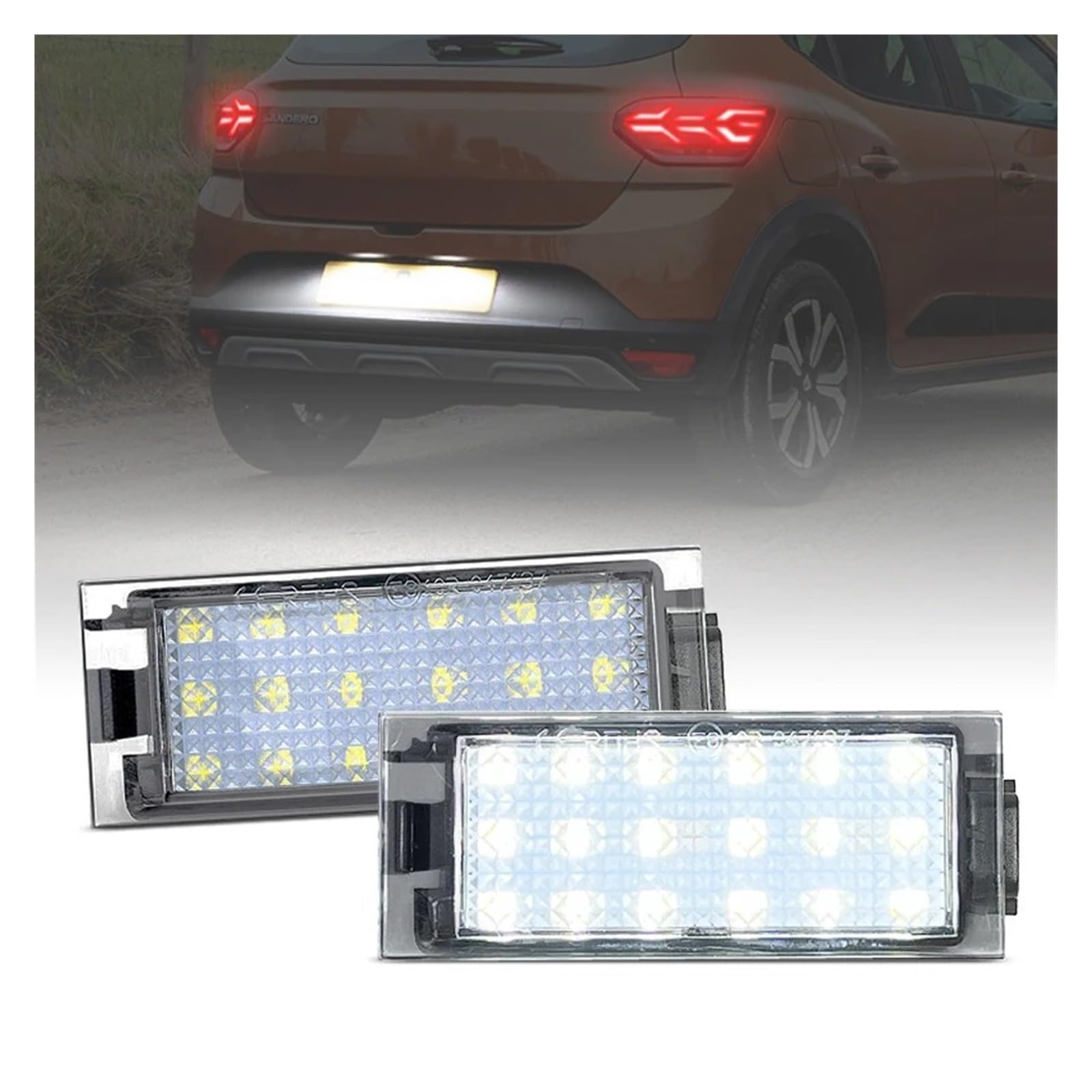 Coche Lámpara Numero Para Mini Para Cooper R50 R52 R53 Luz De Matrícula LED Blanca Luz 2 Piezas