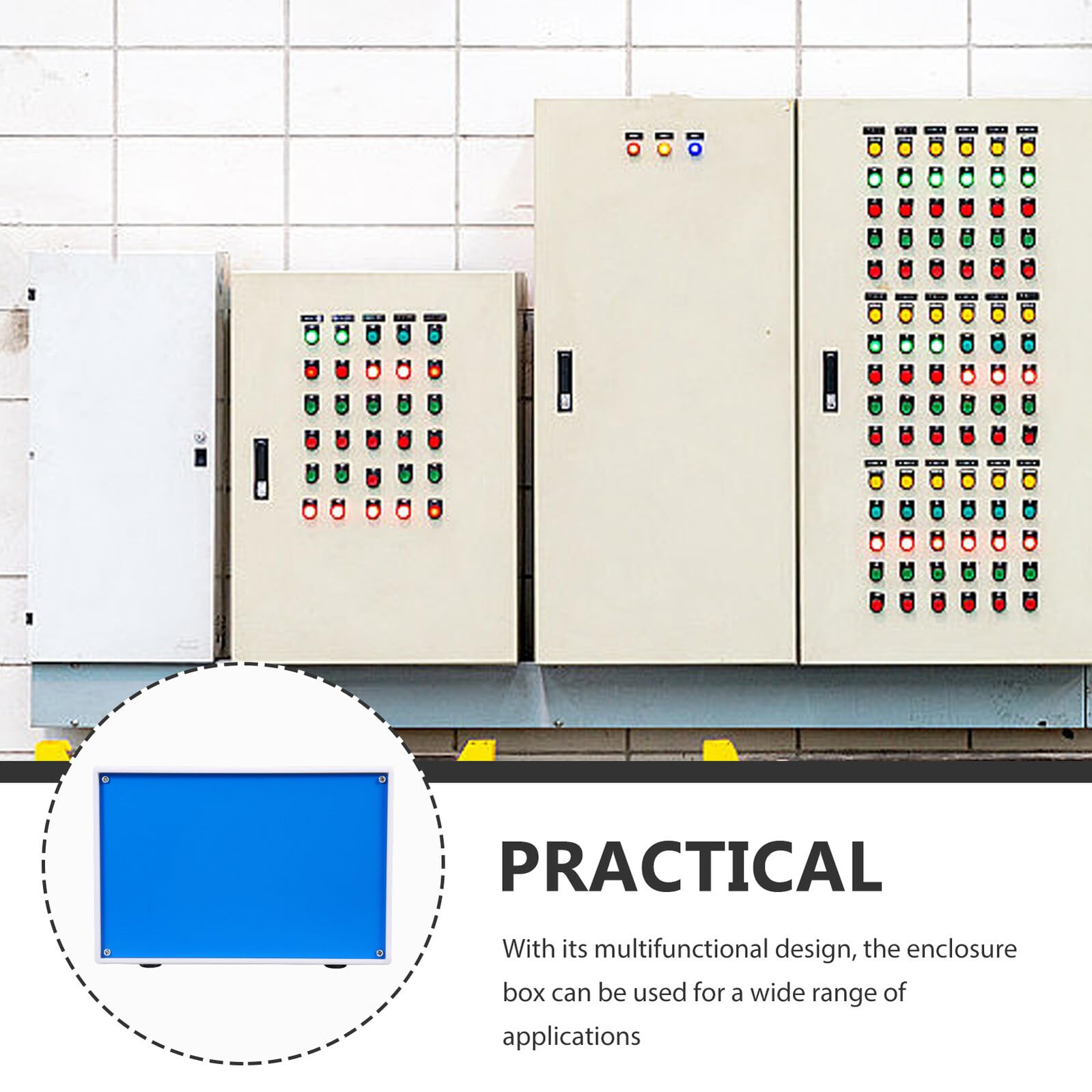 Yardenfun Elektronikgehäuse Metallprojektbox Schraubbefestigung Langlebig Schutzgehäuse Aus Eisen Für Elektroanschluss Industrie Und Heimgebrauch