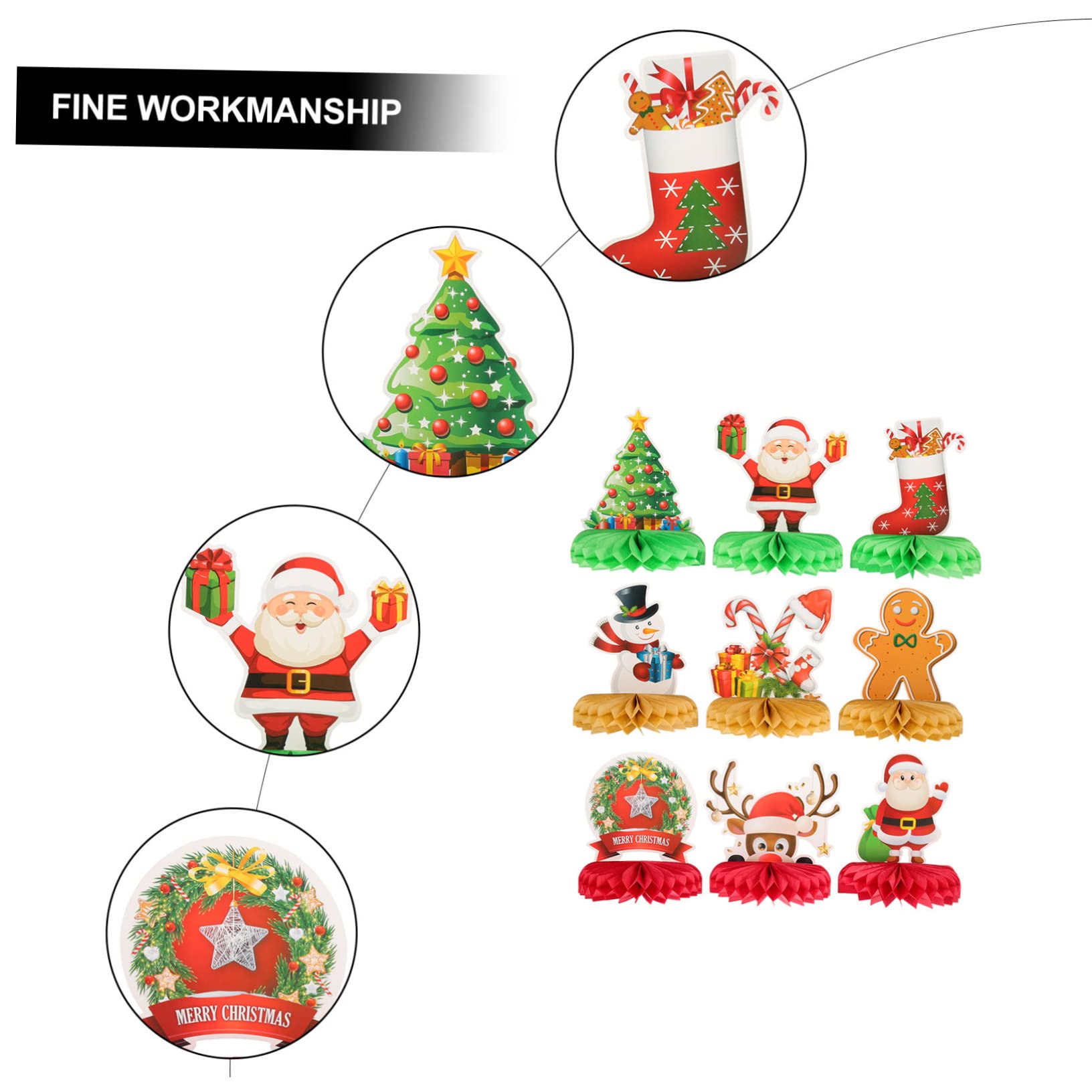Abaodam 27pezzi Decorazioni Natalizie per Centrotavola Addobbi per e Decorazioni Festive per Ed
