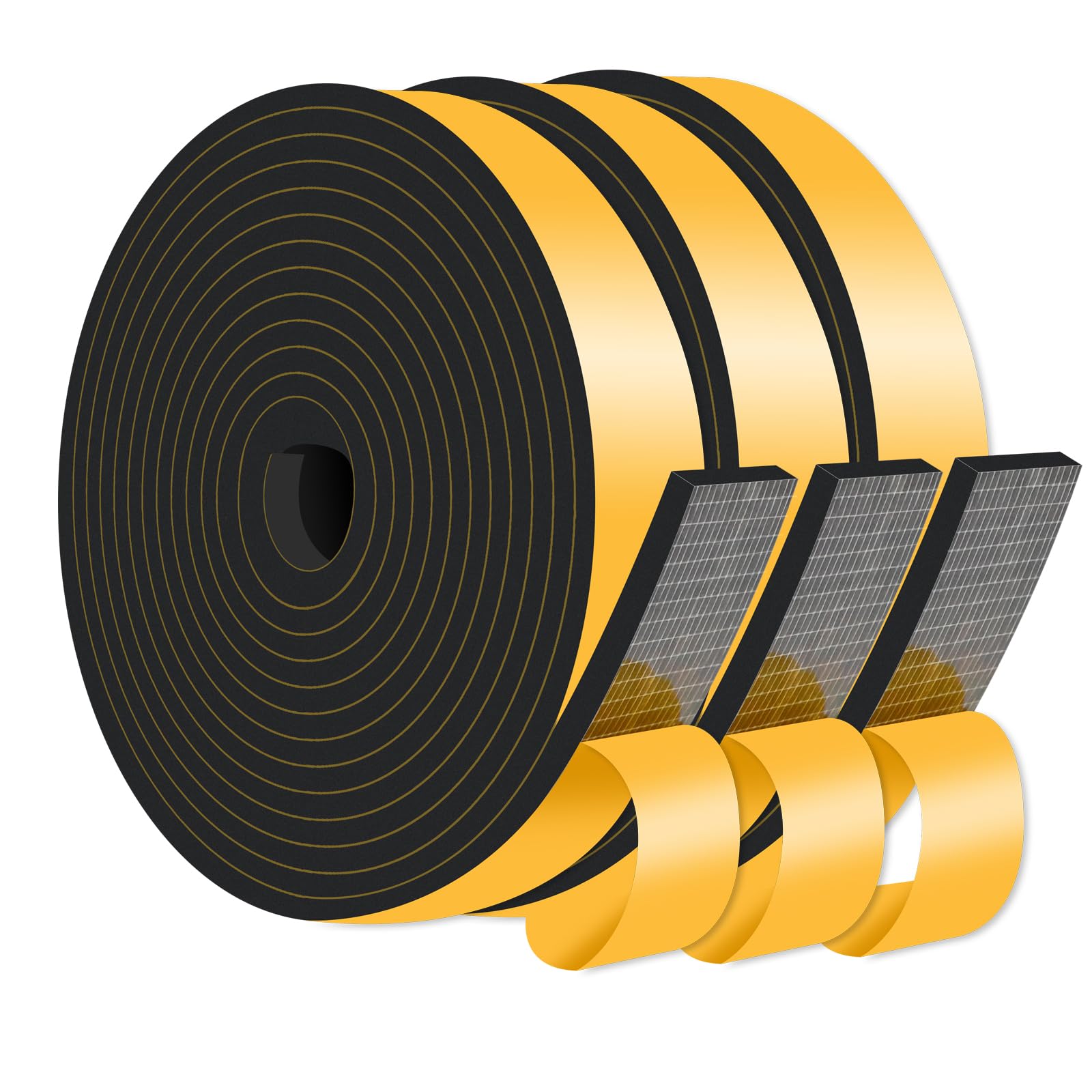 Weather Stripping Door Seal,Weather Stripping,Soundproof,Cold Insulation,High Density CR Foam Insulation Tape for Door, Front Door Frame, Windows,