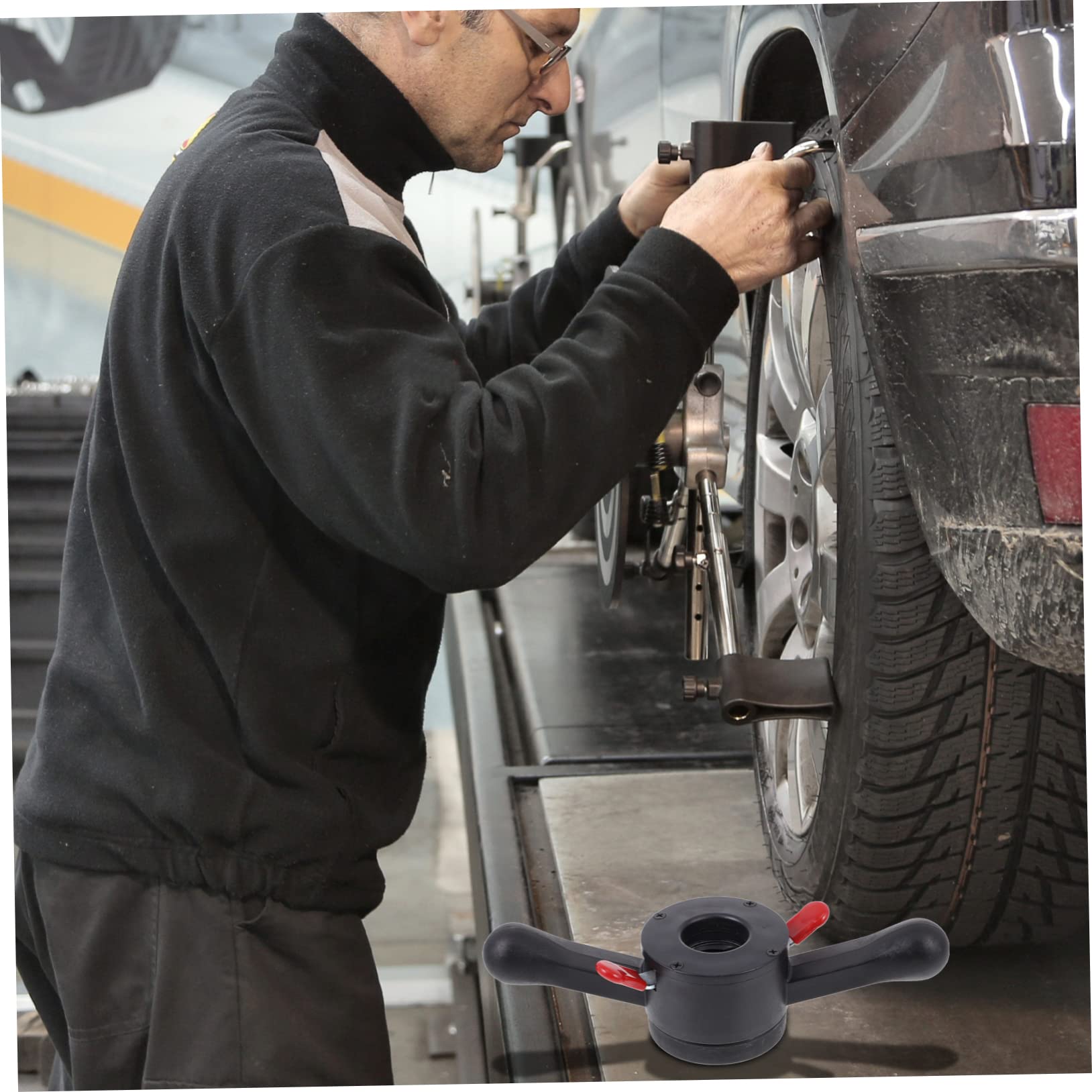 Happyyami 1Pc Tire Clamp Tool for Professional Tire Balancer Durable Car Repair Accessory Inner Essential for Auto Repair Shops Smooth Edges for Safe Handling