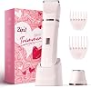 Risina Recortador de Bikini para Mujer - Afeitadora Eléctrica Sin Dolor para Piel Sedosa, Depiladora Corporal Inalámbrica con Cuchilla de Cerámica, Reemplazable, Impermeable IPX7 y Fácil Limpieza, Regalos de Cumpleaños para Mujer 1
