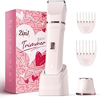 Risina Bikini Trimmer for Women: Painless Cordless IPX7 Waterproof Razor with Ceramic Blade for Smooth Bikini, Body & Face - Travel Gift