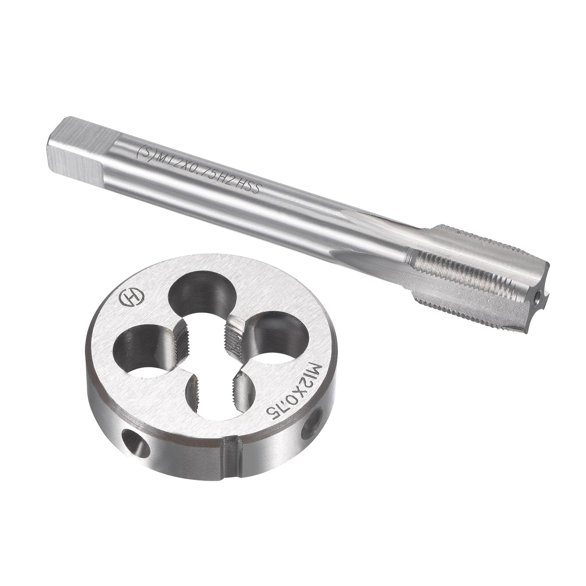 uxcell M12 x 0.75mm Metric Tap and Die Set, Machine Thread Screw 