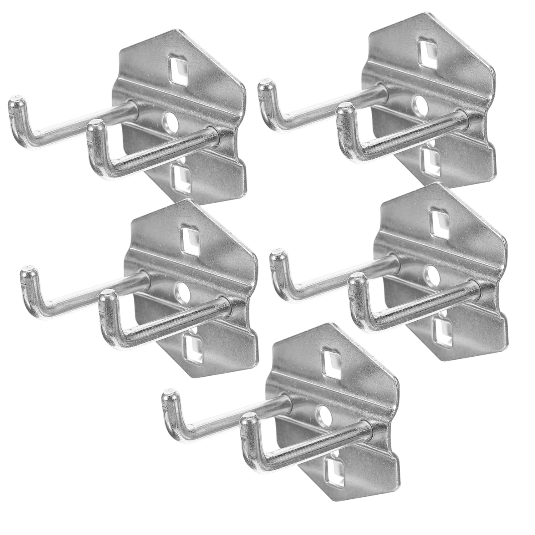Angoily 5pcs Heavy Duty Metal Hooks for Pegboard Easy Install s Hooks for Storage Tools Home Garage Accessories