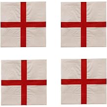 50 Packs Printed 2-Ply Paper Napkins St George Party Supplies for England Sporting Events Pub Football World Cup Celebrations Party Euro Soccer Tissue