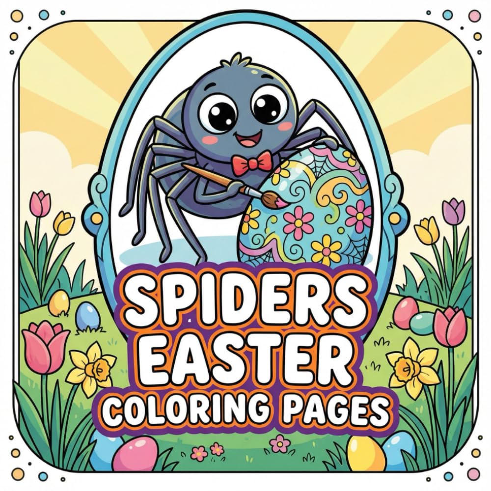 Spiders Easter Coloring Pages