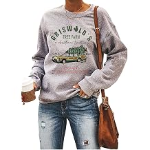 Christmas Sweatshirts For women Funny Christmas Sweater Cozy Holiday Graphic Tops