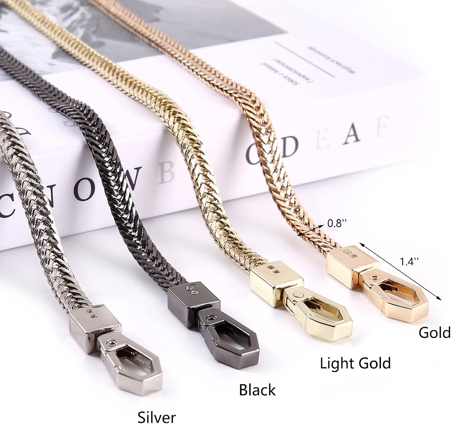 Iron Flat Bag Purse Chain Strap Accessories Shoulder Cross Body Handbag Strap Replacement - Image 3