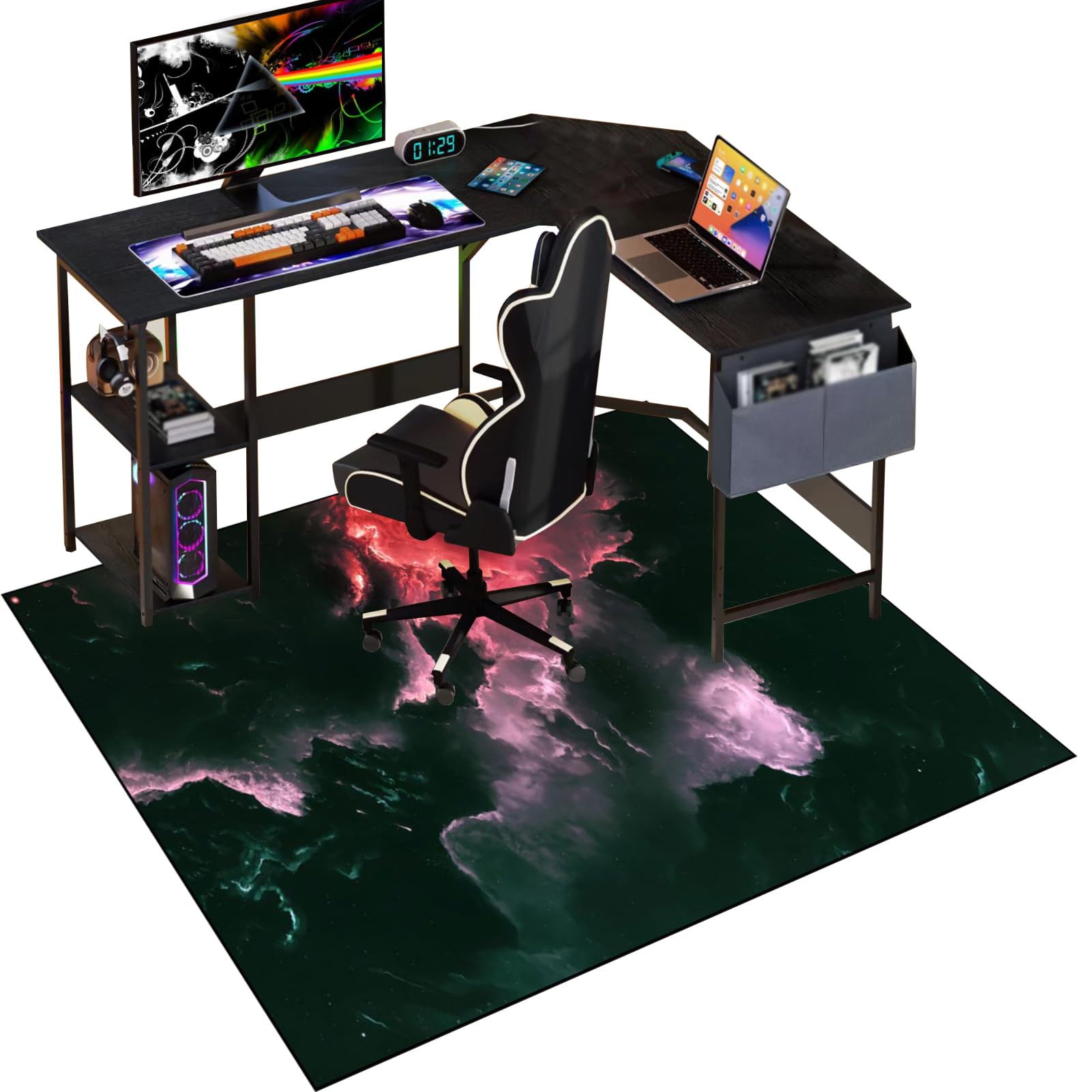 Gaming Chair Mat Non-slip 130 x 160 cm Floor Protector for Carpets and Hard Floor Surfaces, Hard Floor Protector Mat for Gaming and Office Chairs, Office Chair Mat for Carpeted and Hardwood Floor — image 1