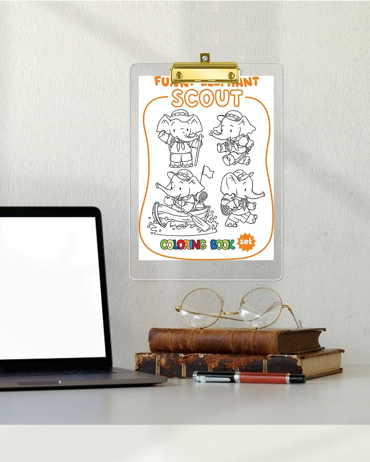 MSDADA Carpeta portapapeles con clip de metal dorado, portapapeles acrílico transparente tamaño A4 Carpeta portapapeles vertical (paquete de 15)