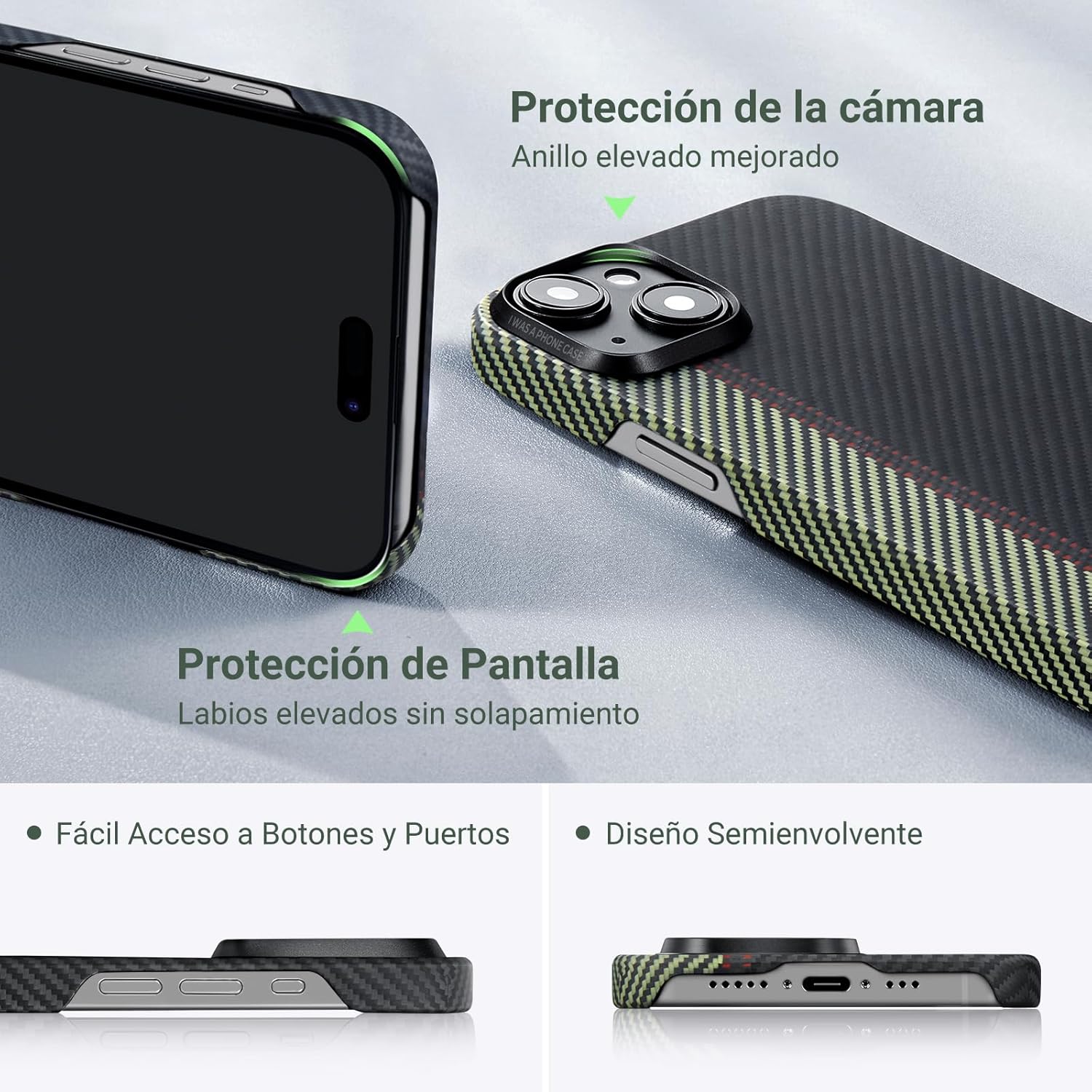 pitaka Case for iPhone 15 Plus Compatible with MagSafe, Slim & Light iPhone 15 Plus Case 6.7-inch with a Caseless Touch Feeling, 600D Aramid Fiber Made [Fusion Weaving MagEZ Case 4 - Overture]