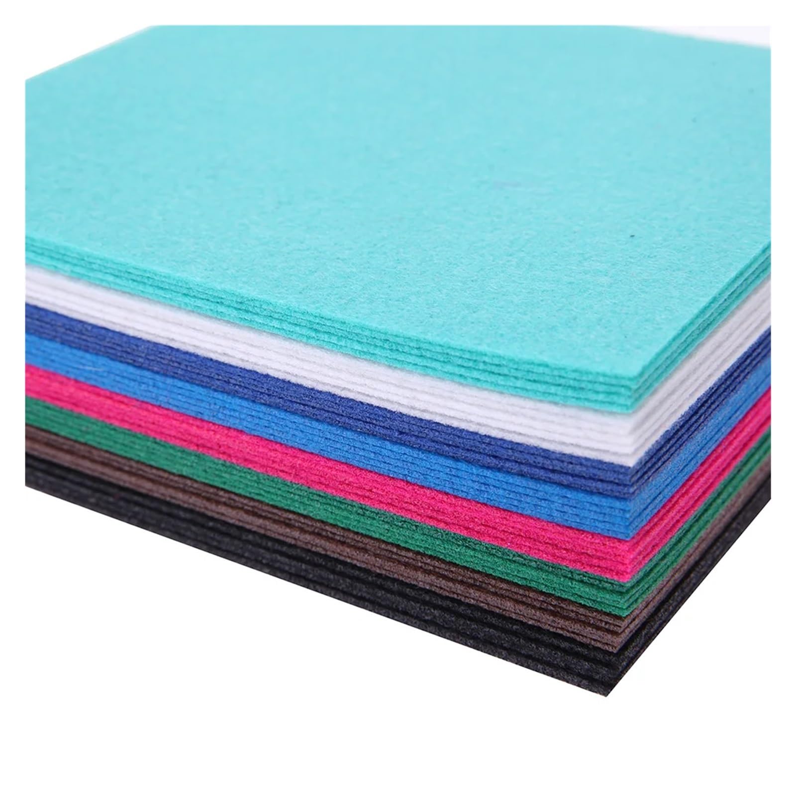 OZLCUA Tissu En Feutre 40 feuilles de feutrine non tissée 10 x cm for loisirs créatifs, couture et patchwork. Couleurs assorties. Douce souple