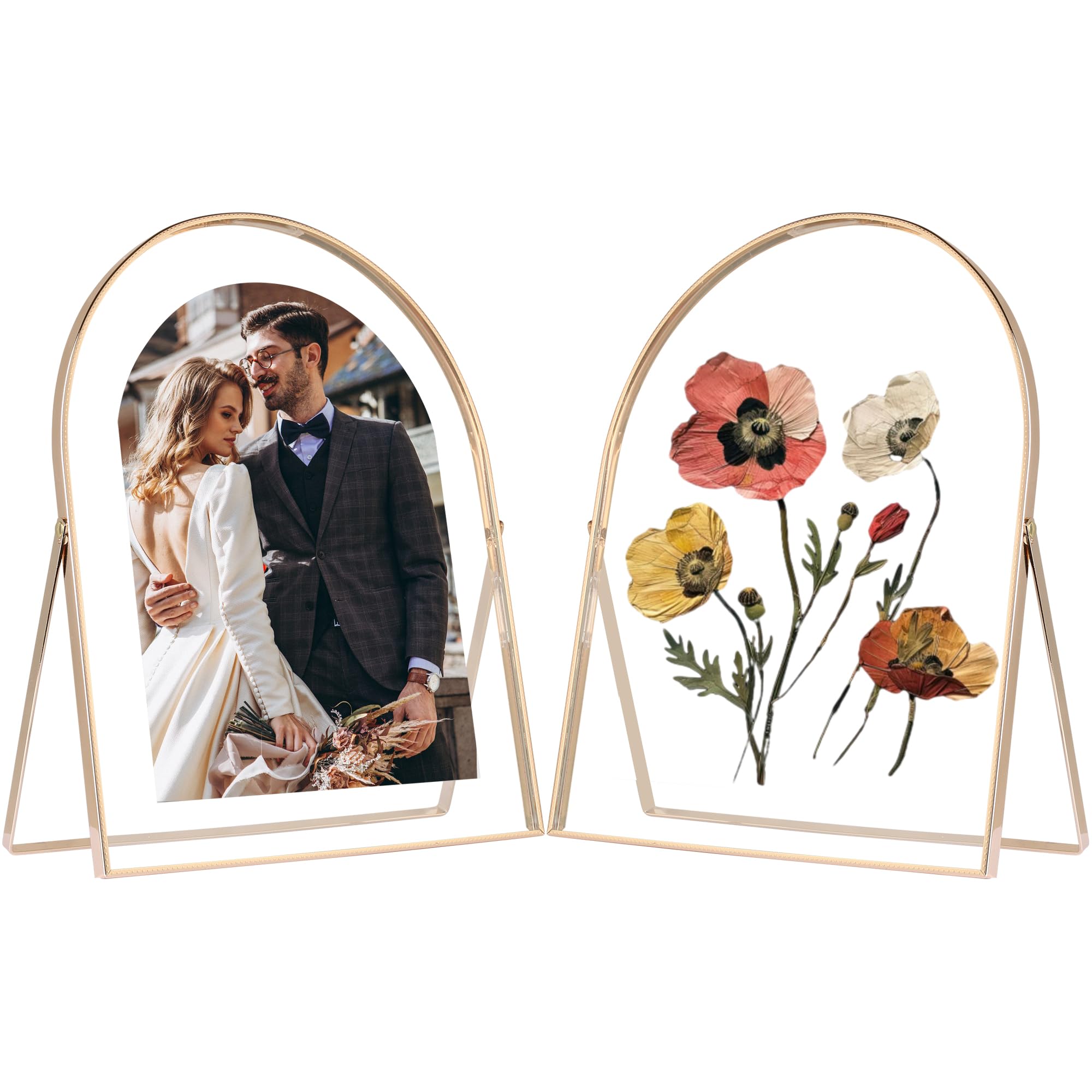 Gold 8x10 Arched Floating Frame Set of 2